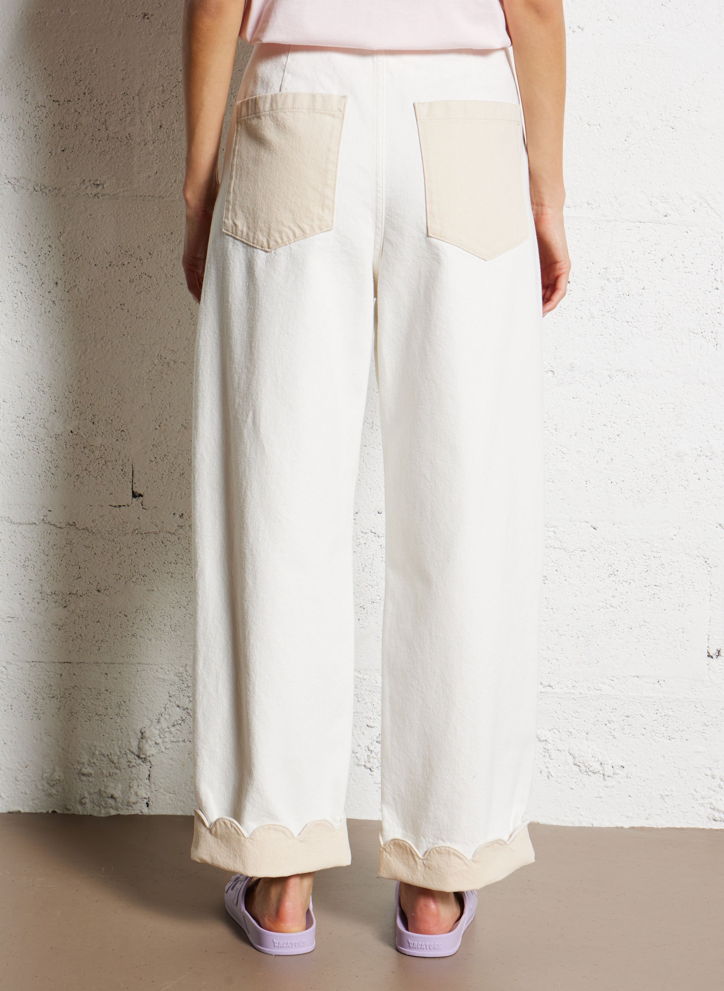 Grote katoenen jeans STELLA NOVA Wit