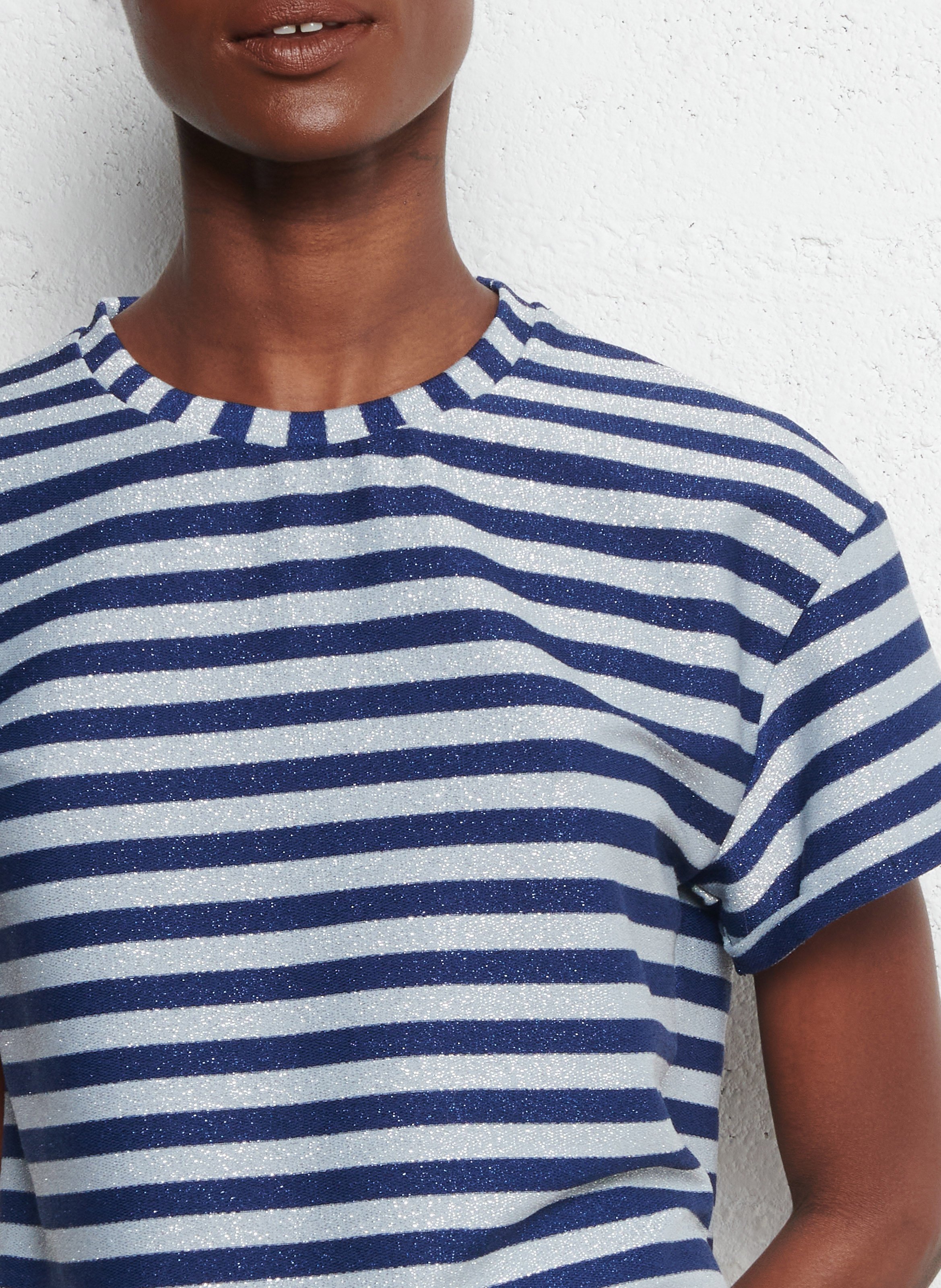 Tee-shirt col rond rayé I CODE Bleu