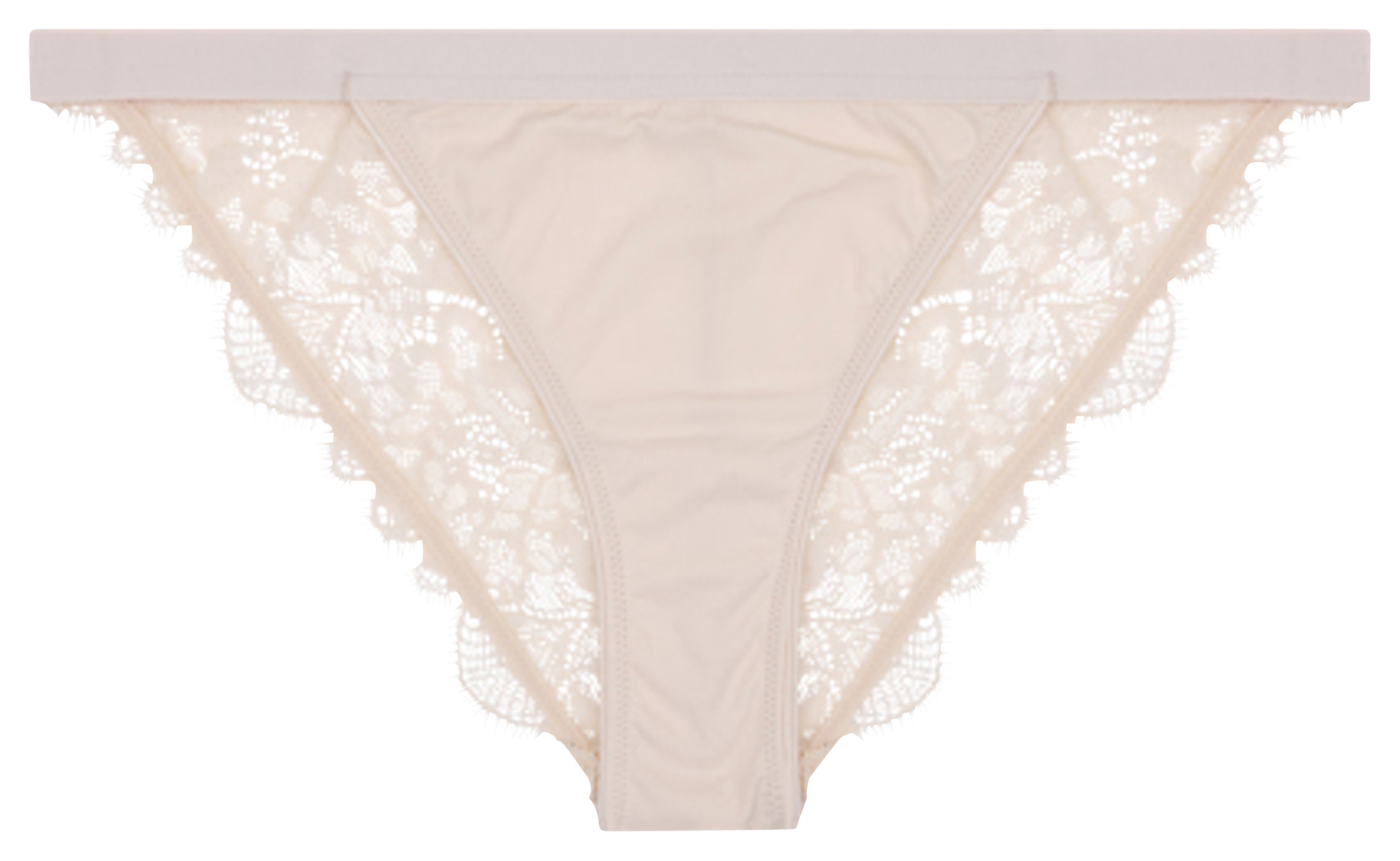 Kanten culotte met één kleur LOVE STORIES Wit