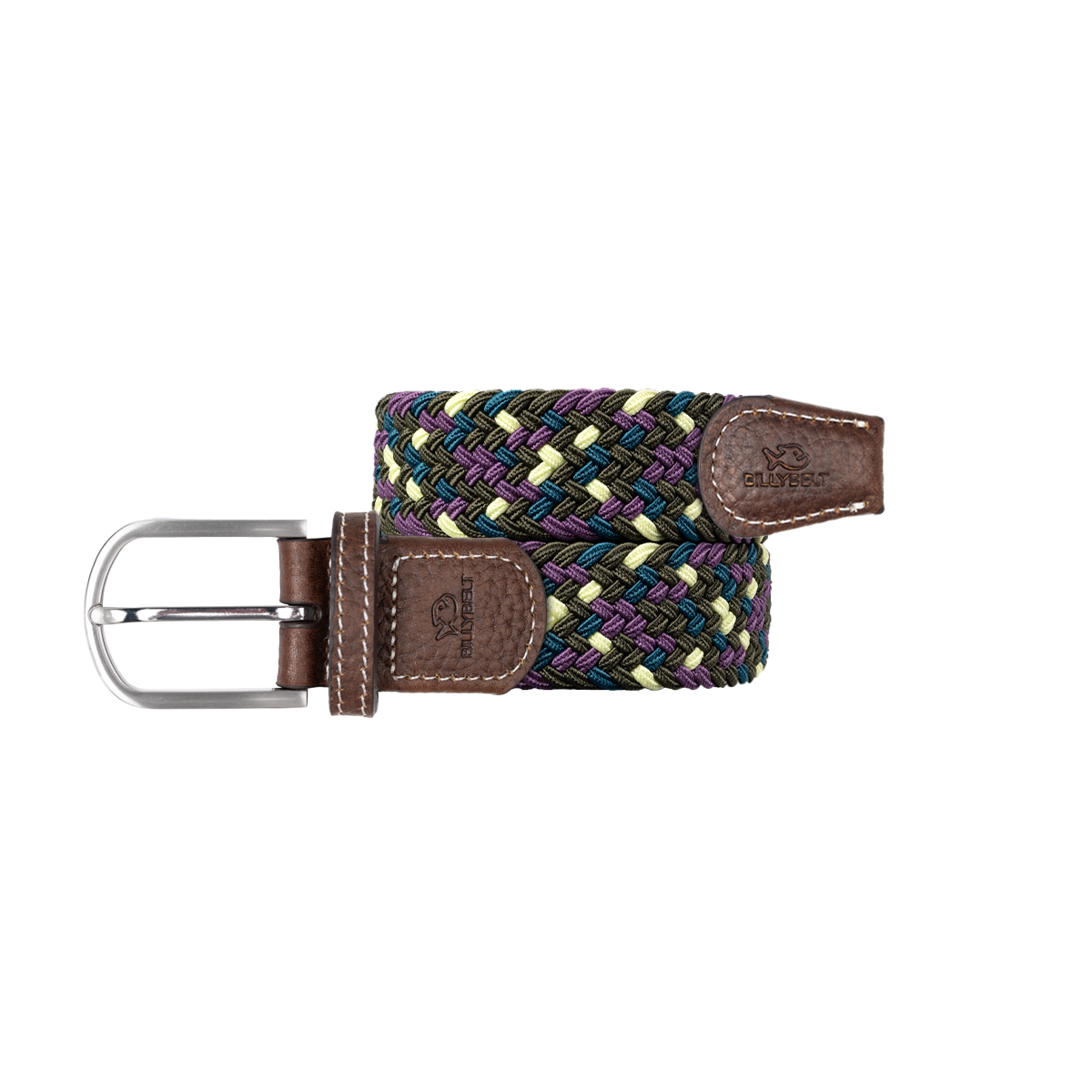 Multicolored braided elastic belt BILLYBELT Multicolored