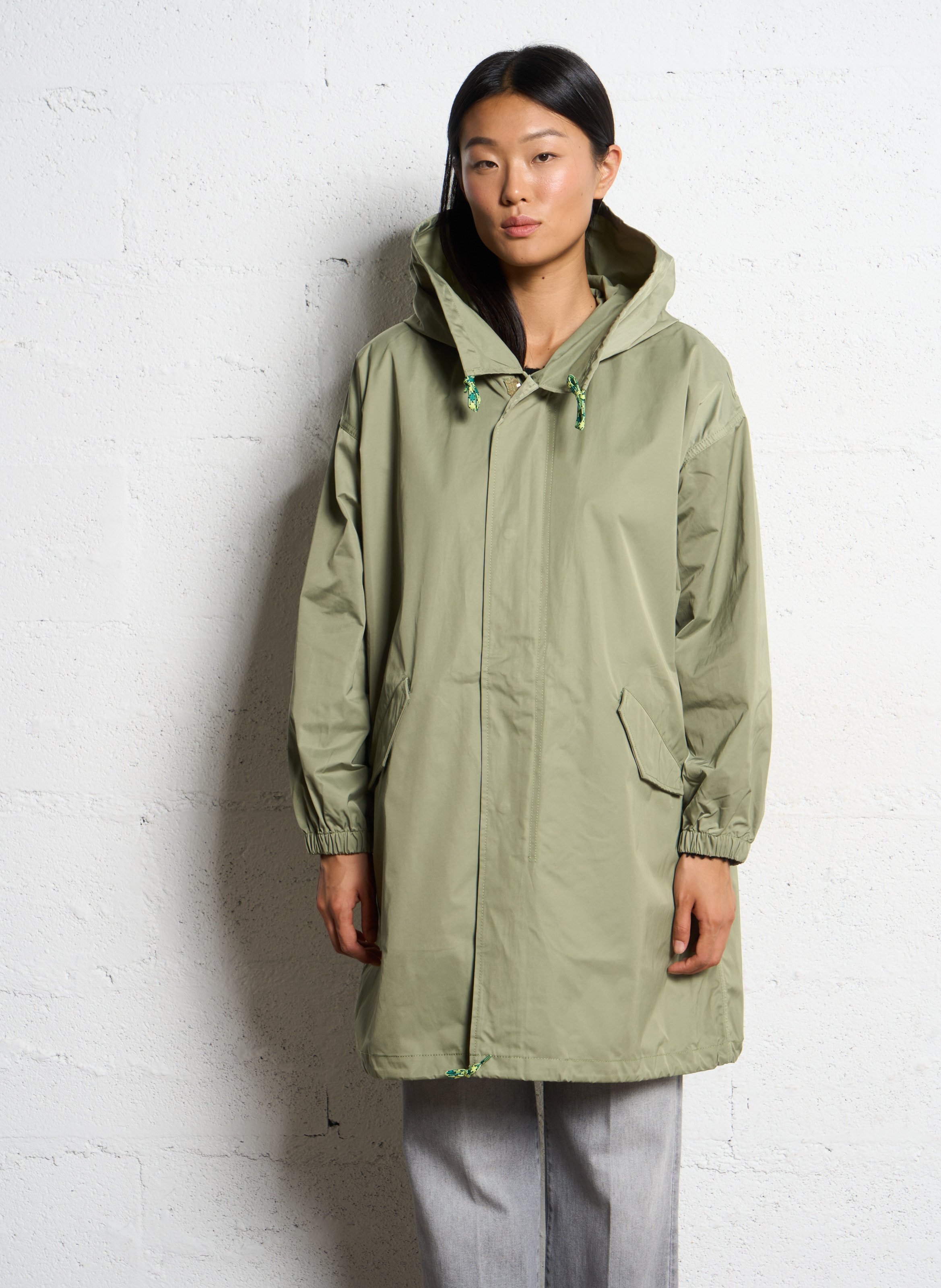 Weiter Kapuzenparka BELLEROSE Grun