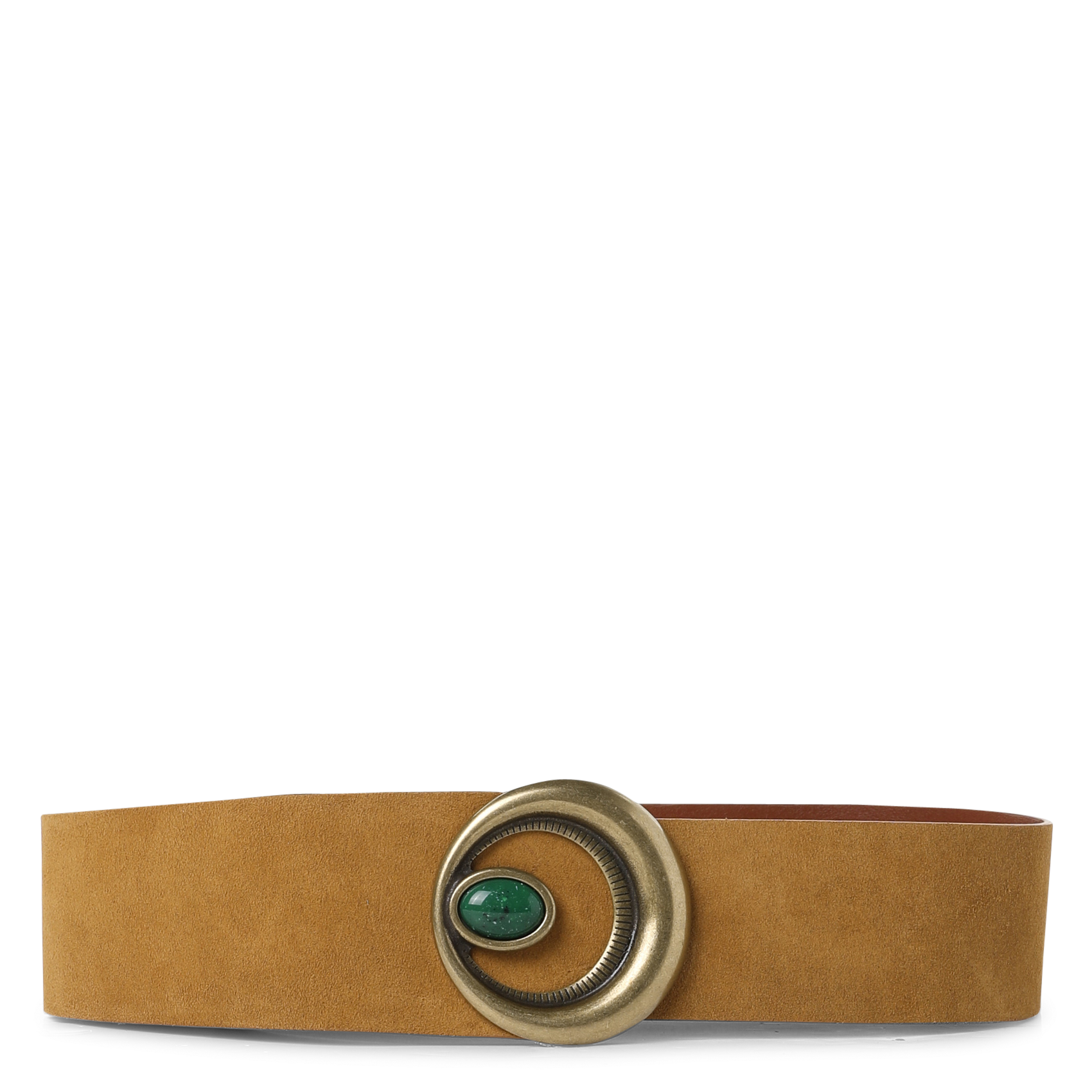 - Gespsluiting. - Breedte: 3 cm.  BA&SH Bruin