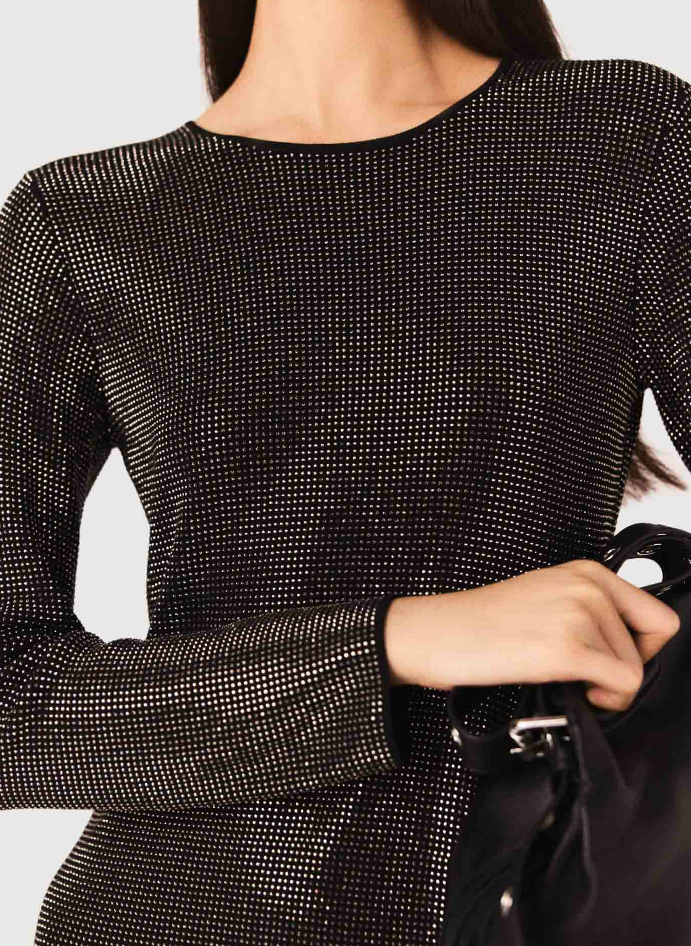 Sequined short dress MAJE Black