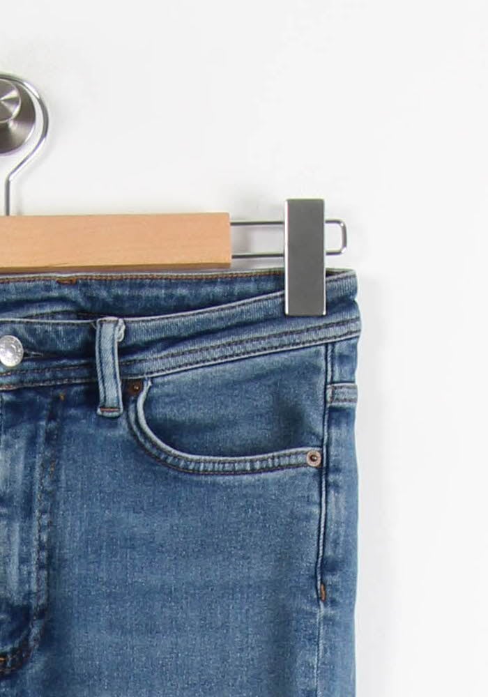 Cropped slim jeans with studs ACNE STUDIOS - Seconde Main Blue