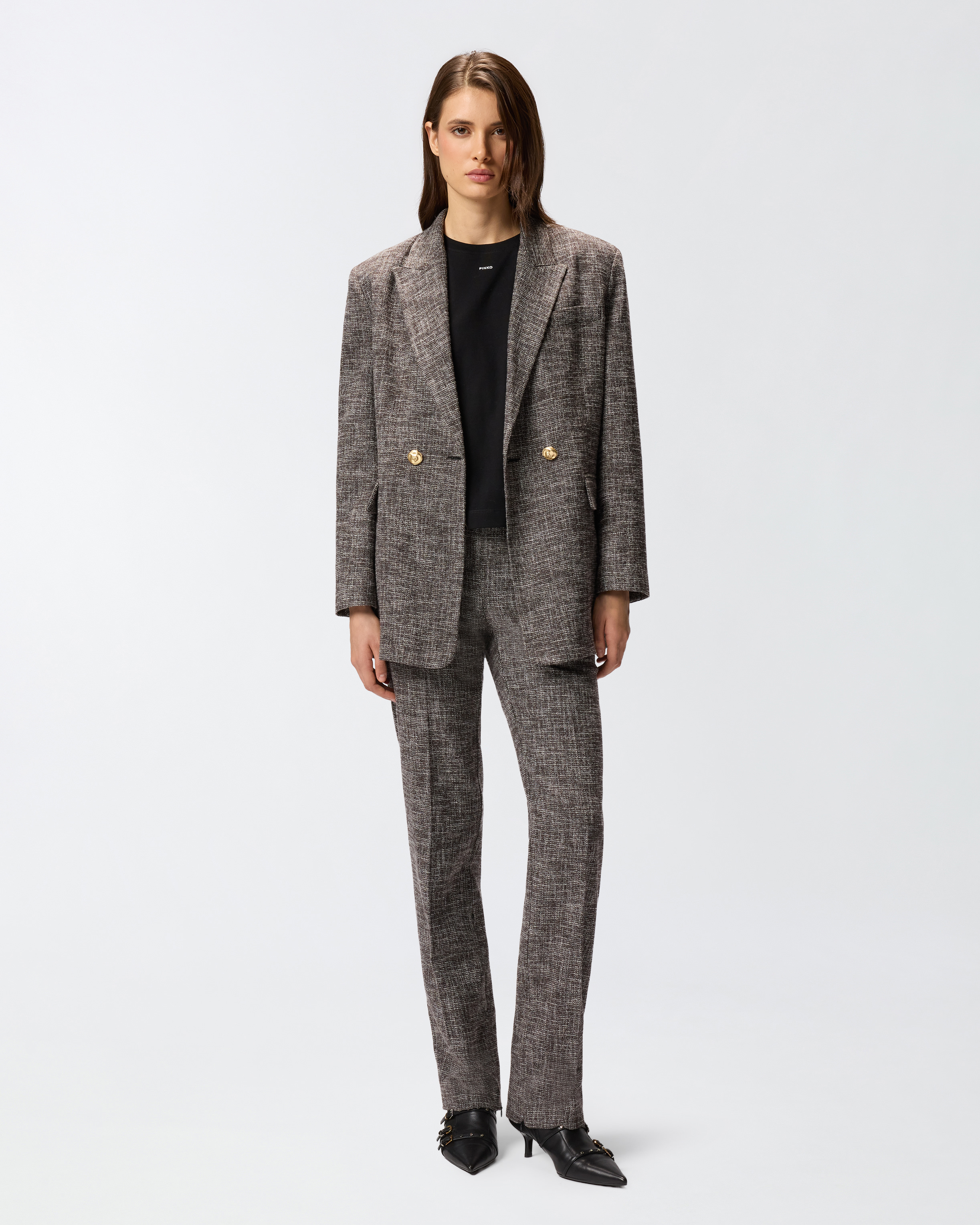 T-shirt with printed logo PINKO Black