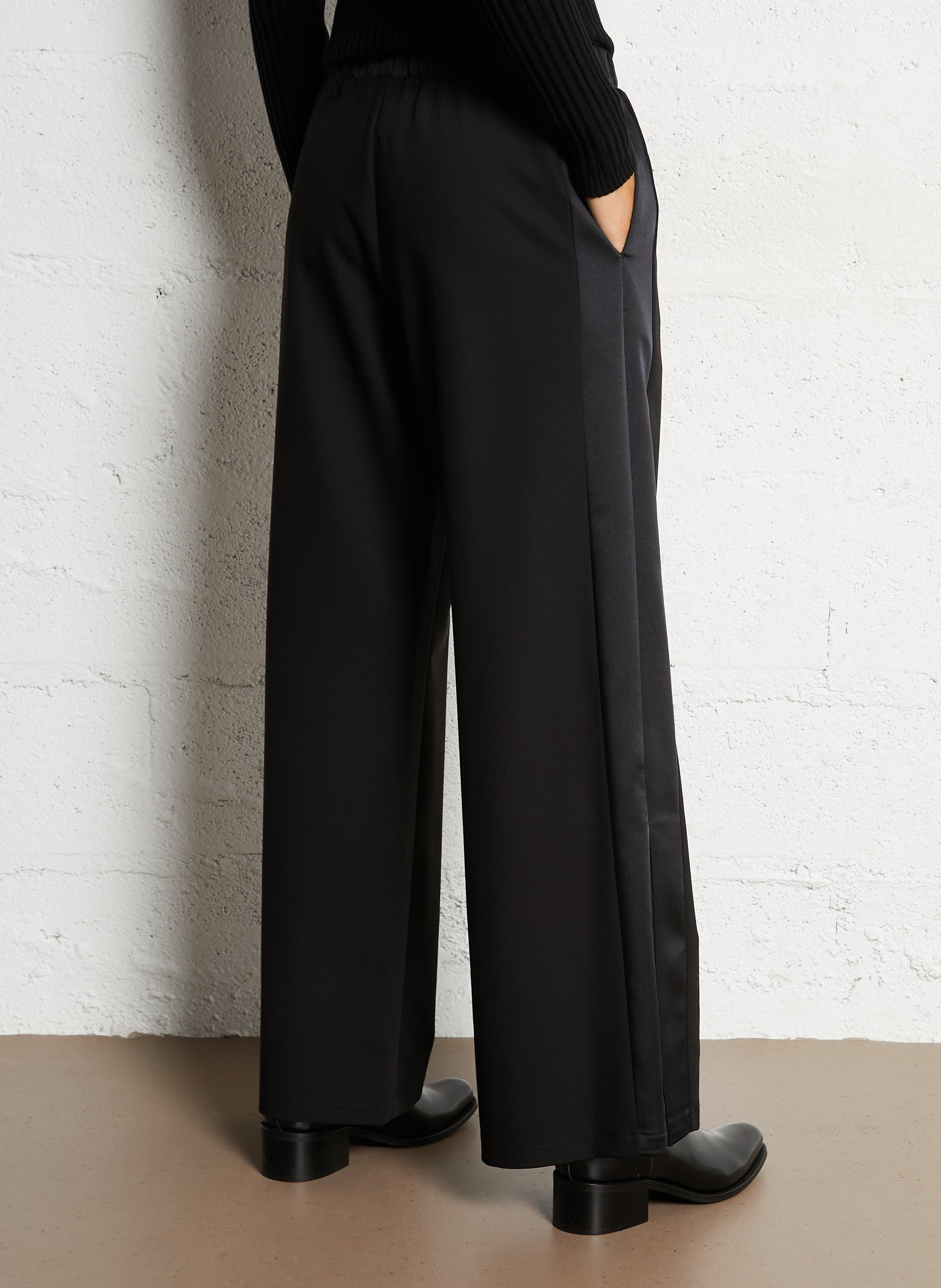 Pantalon large taille haute IMPERIAL Noir