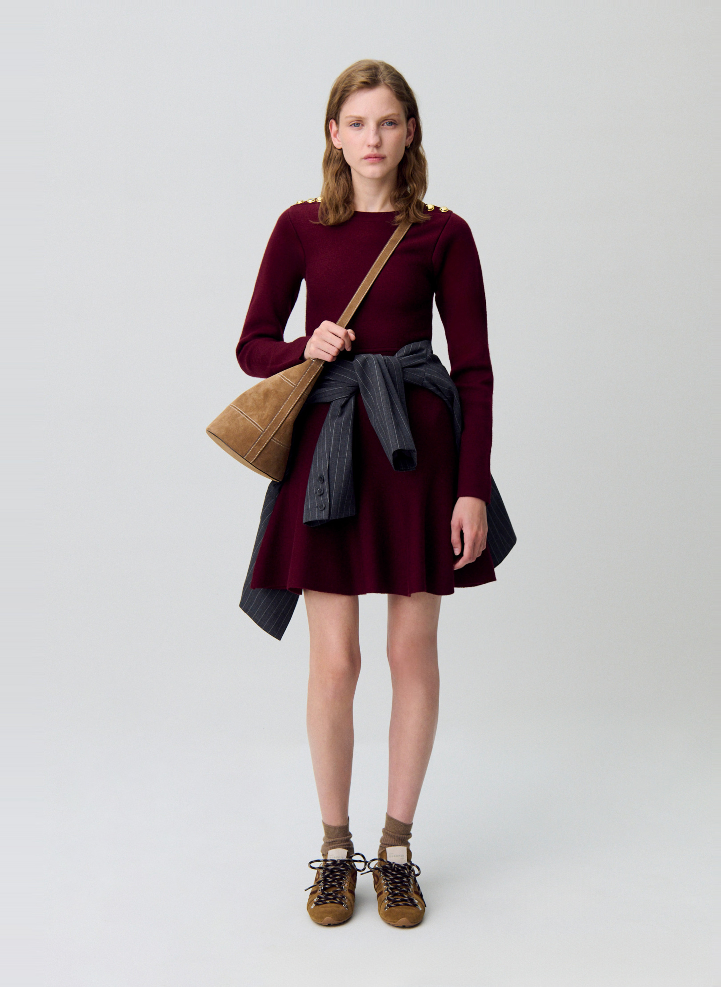 Robe courte col rond CLAUDIE PIERLOT Rouge