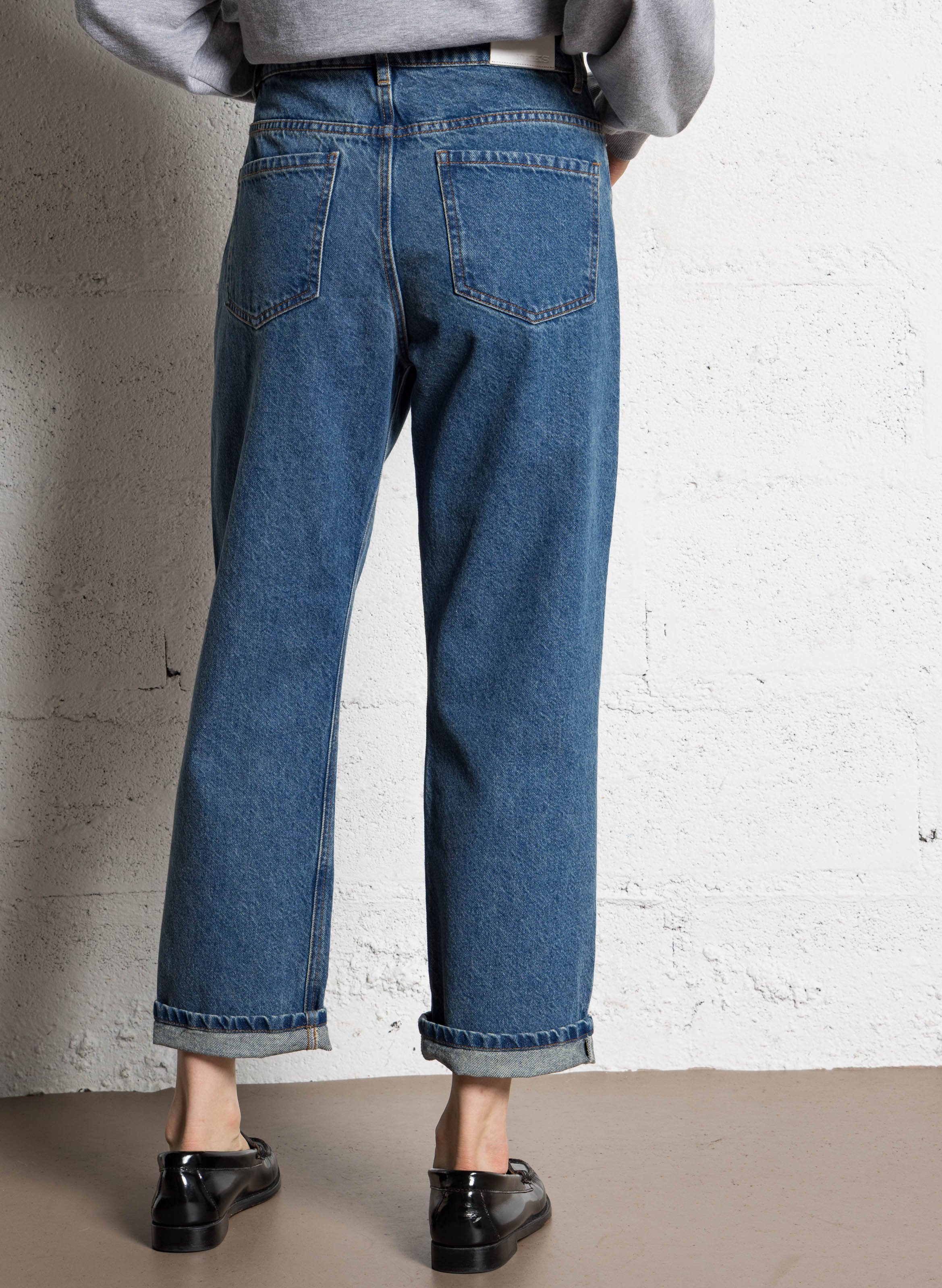 Cotton straight jeans Blue