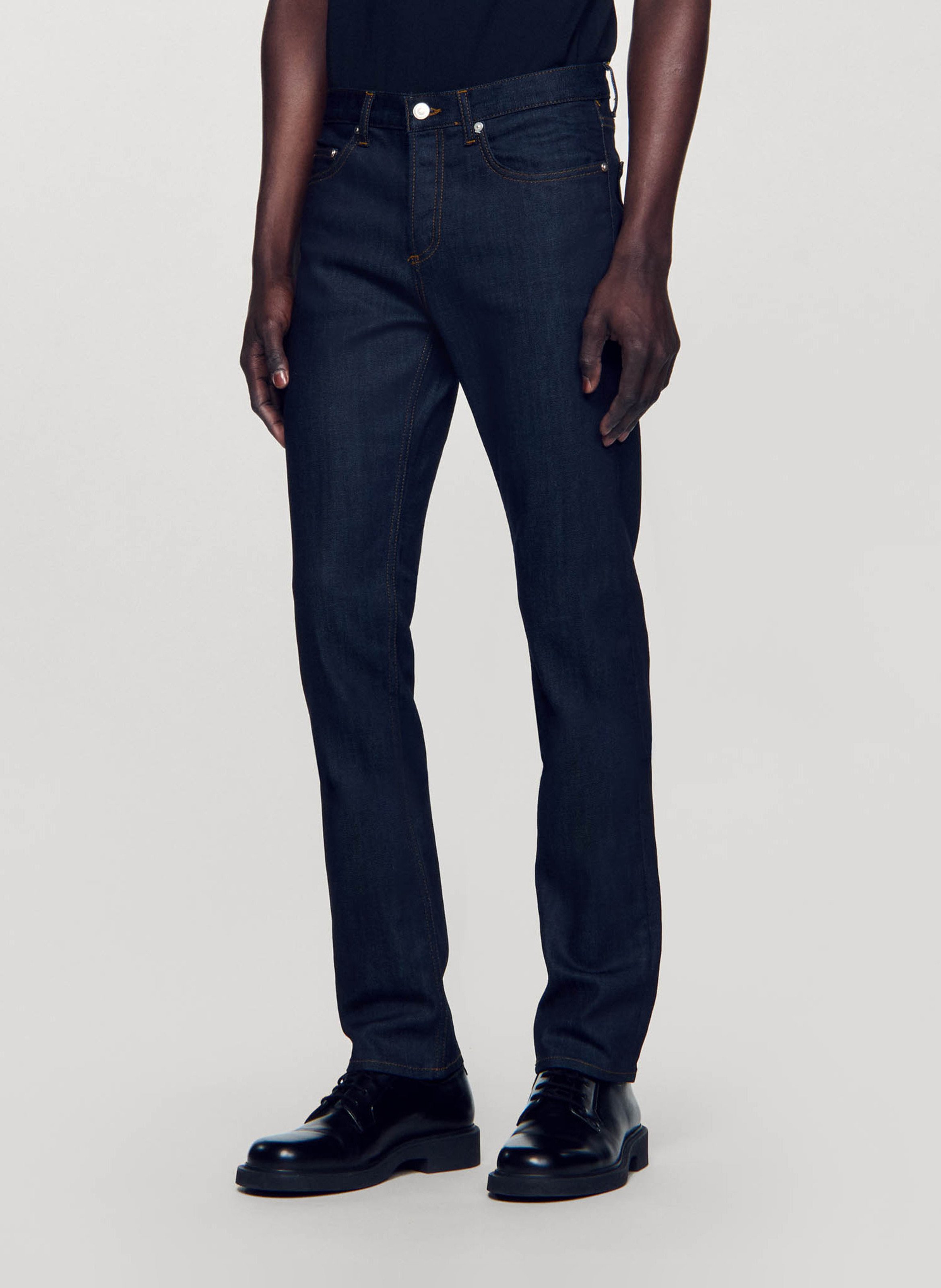 Slim fit jeans effen SANDRO Blauw