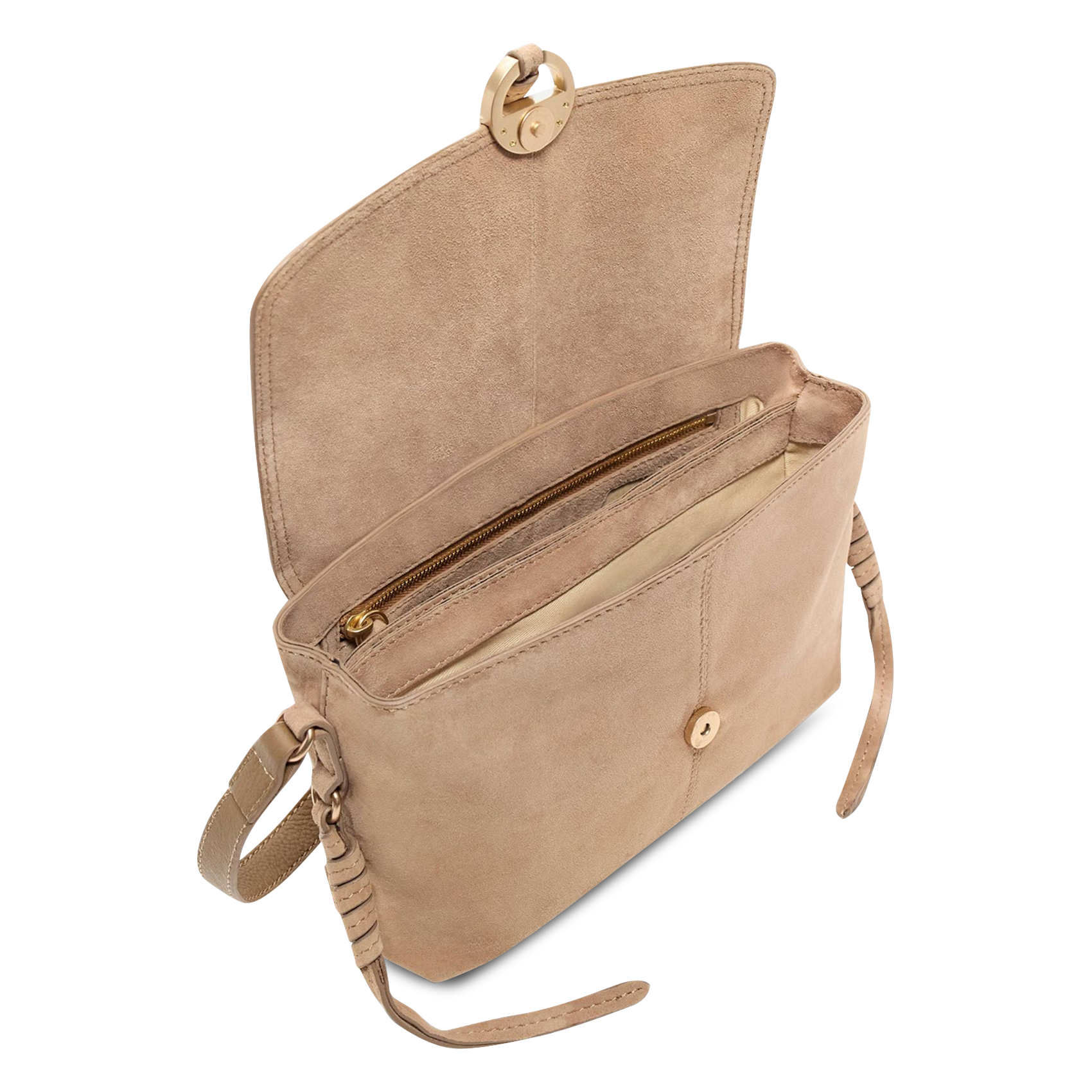 Leren clutch VANESSA BRUNO Beige