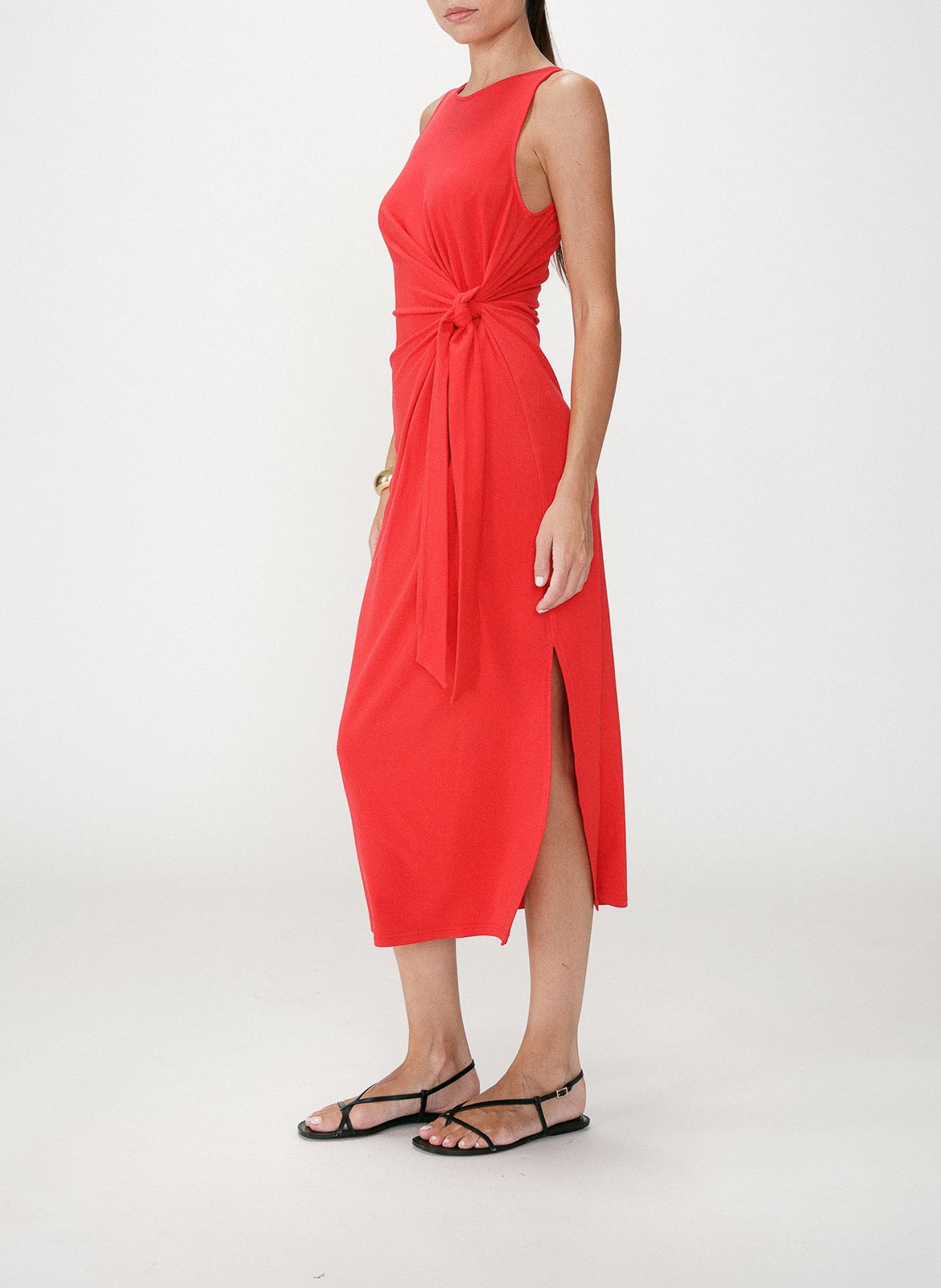 Robe midi col rond  GRACE ET MILA Rouge