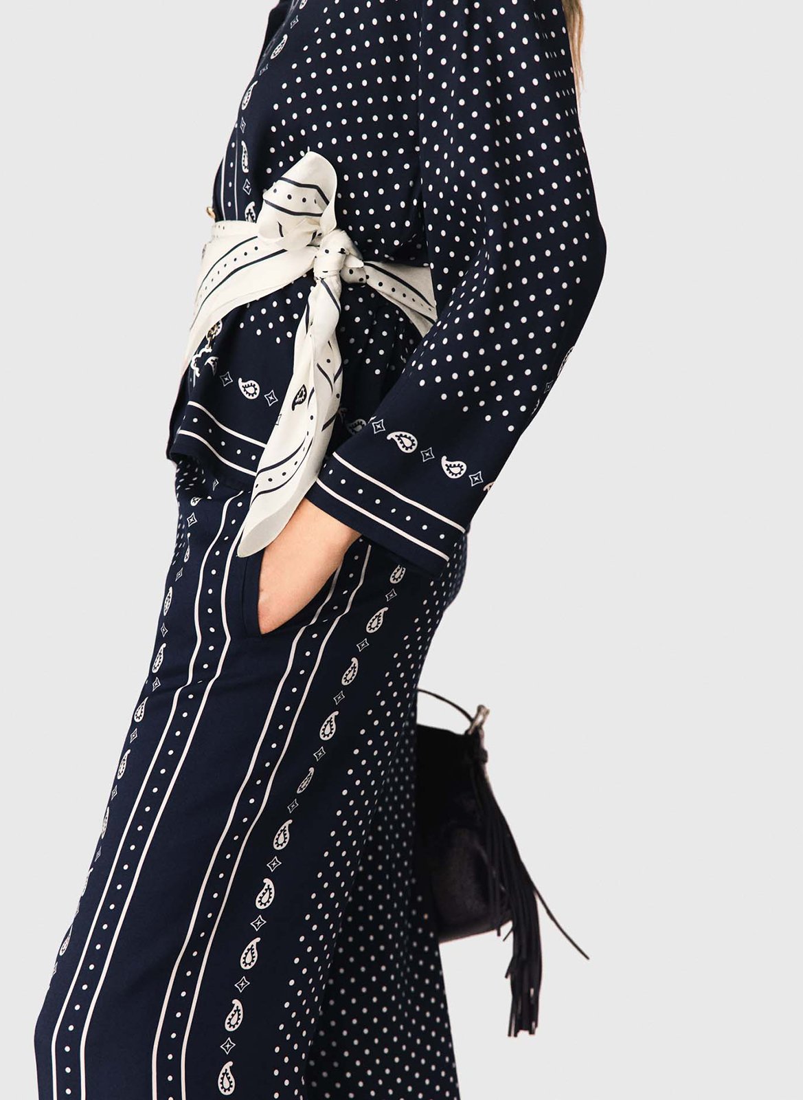 Flowing straight-cut pants MAJE Blue