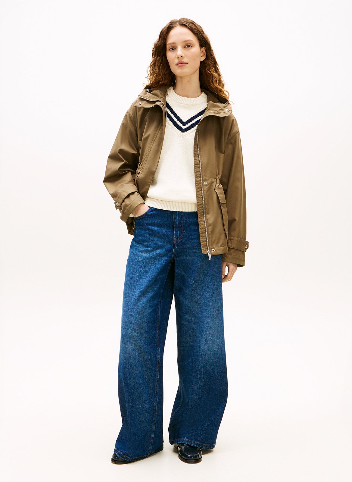 Veste à capuche en coton bio mélangé TOMMY HILFIGER Vert