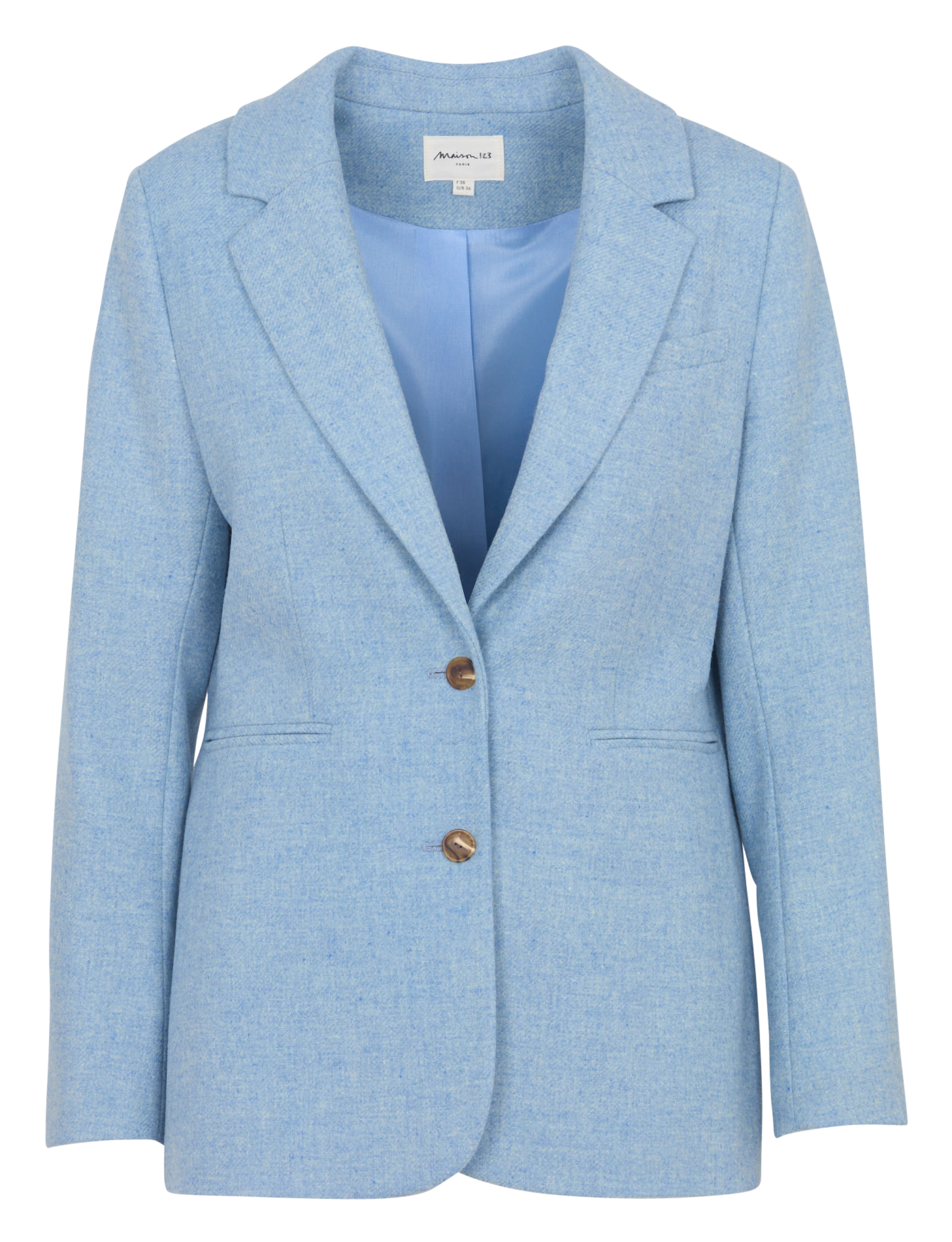 Straight wool blazer MAISON 123 Blue