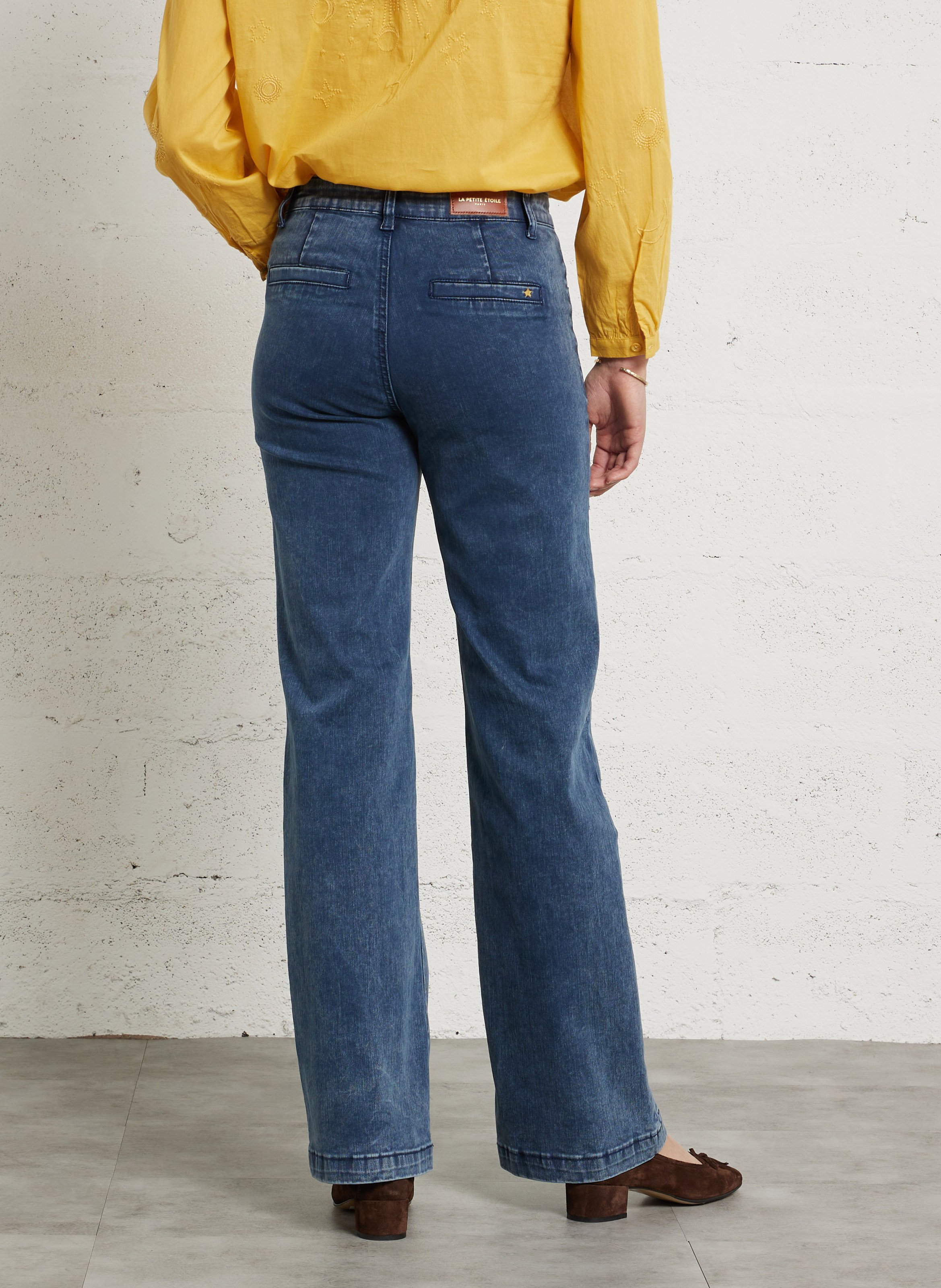 Jean flare en coton mélangé LA PETITE ETOILE Bleu