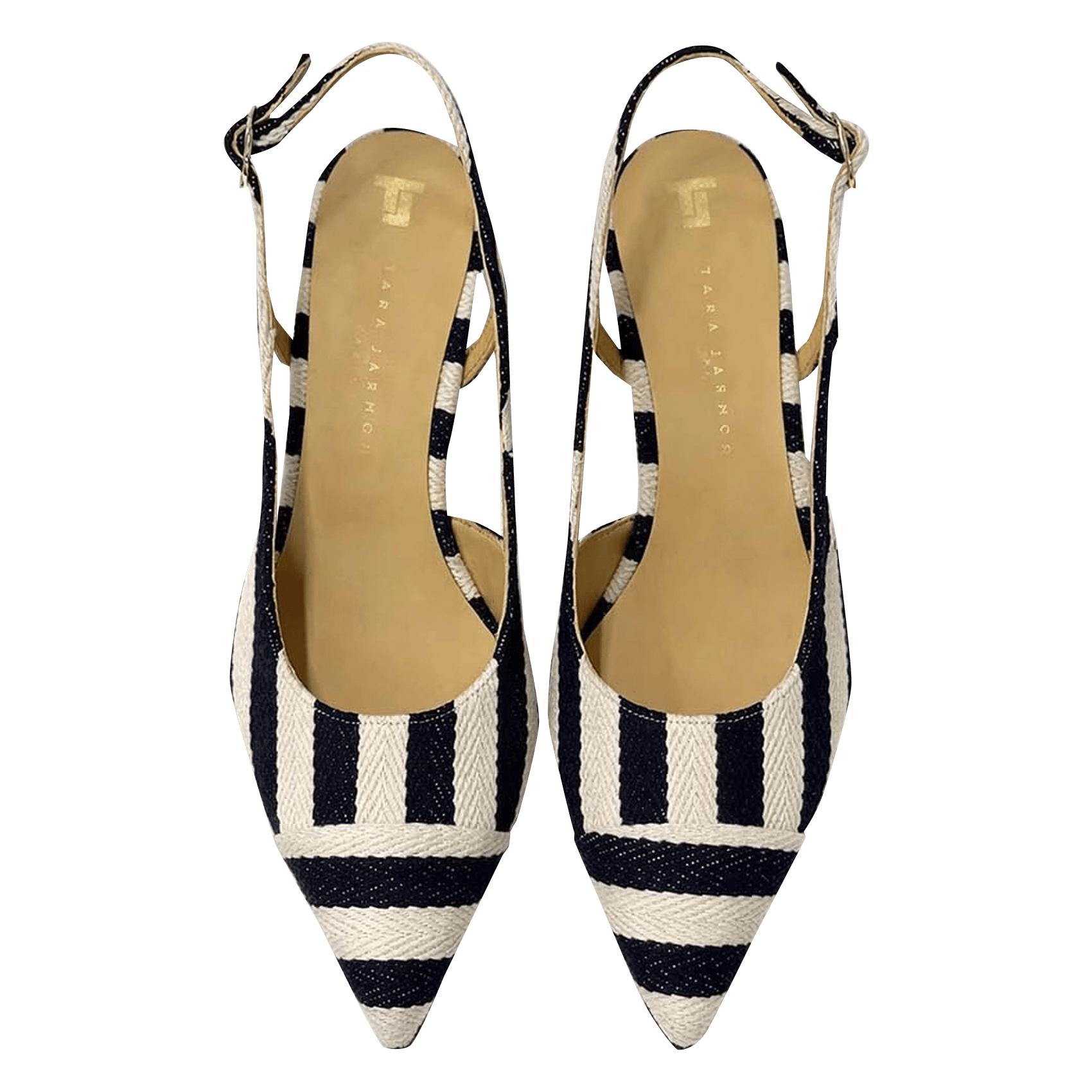 Escarpins pointus à rayures TARA JARMON Bleu