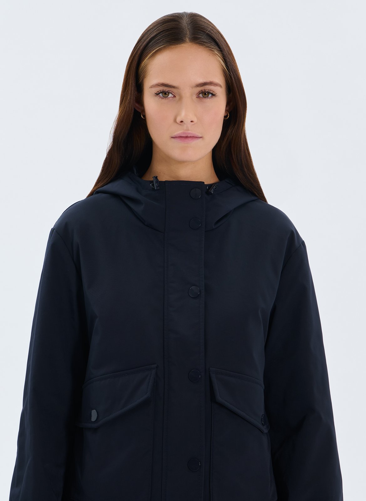 Manteau oversize à capuche ZAPA Bleu