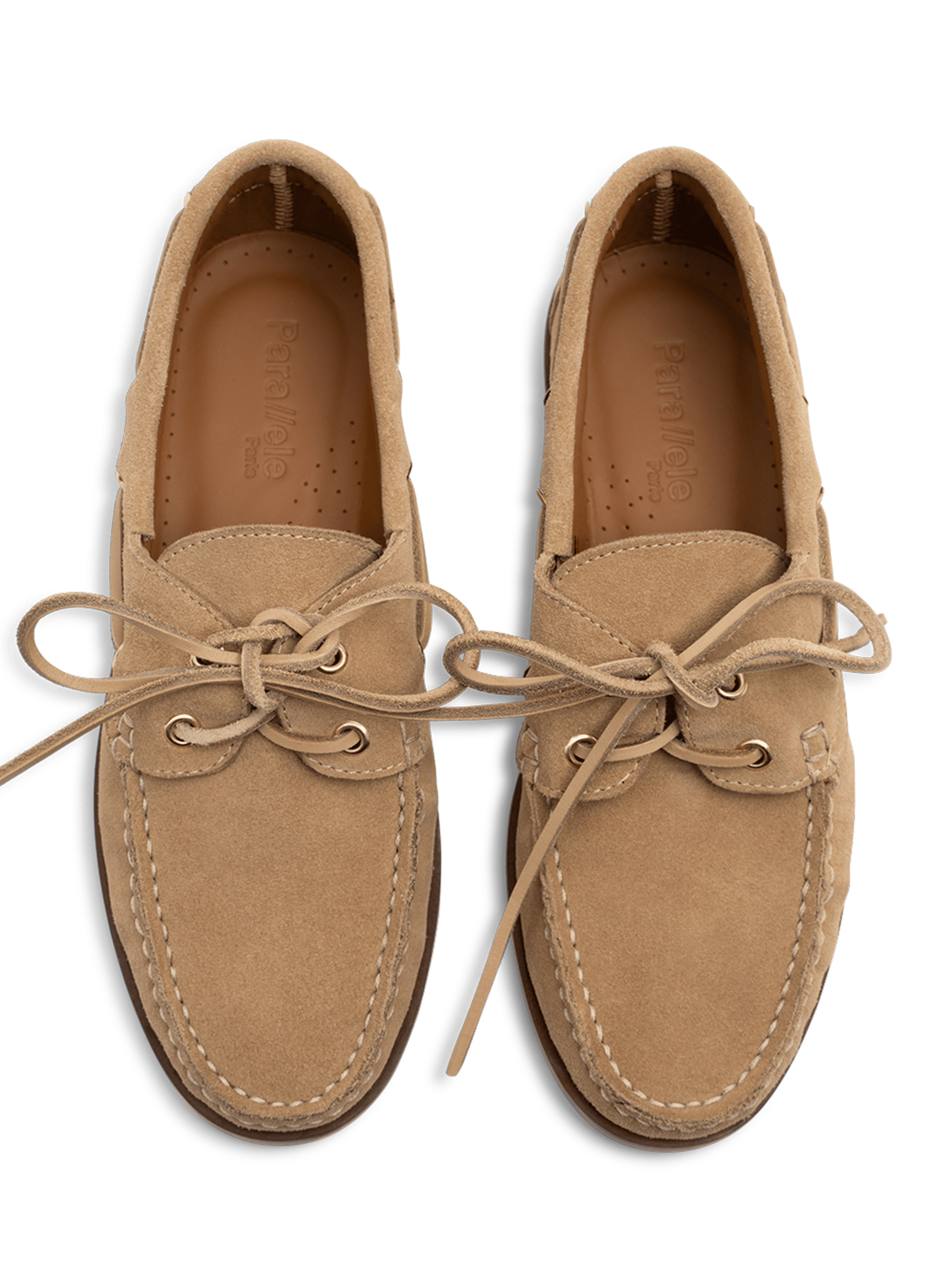 Beige suede leather moccasin PARALLELE PARIS Beige