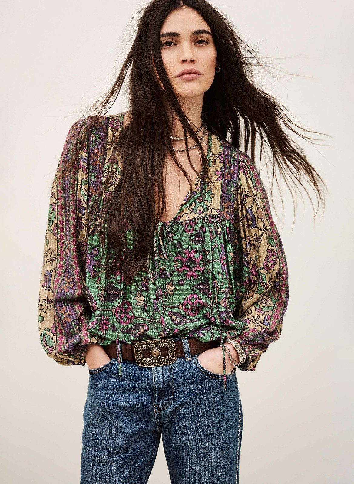 Blouse ample imprimée BA&SH