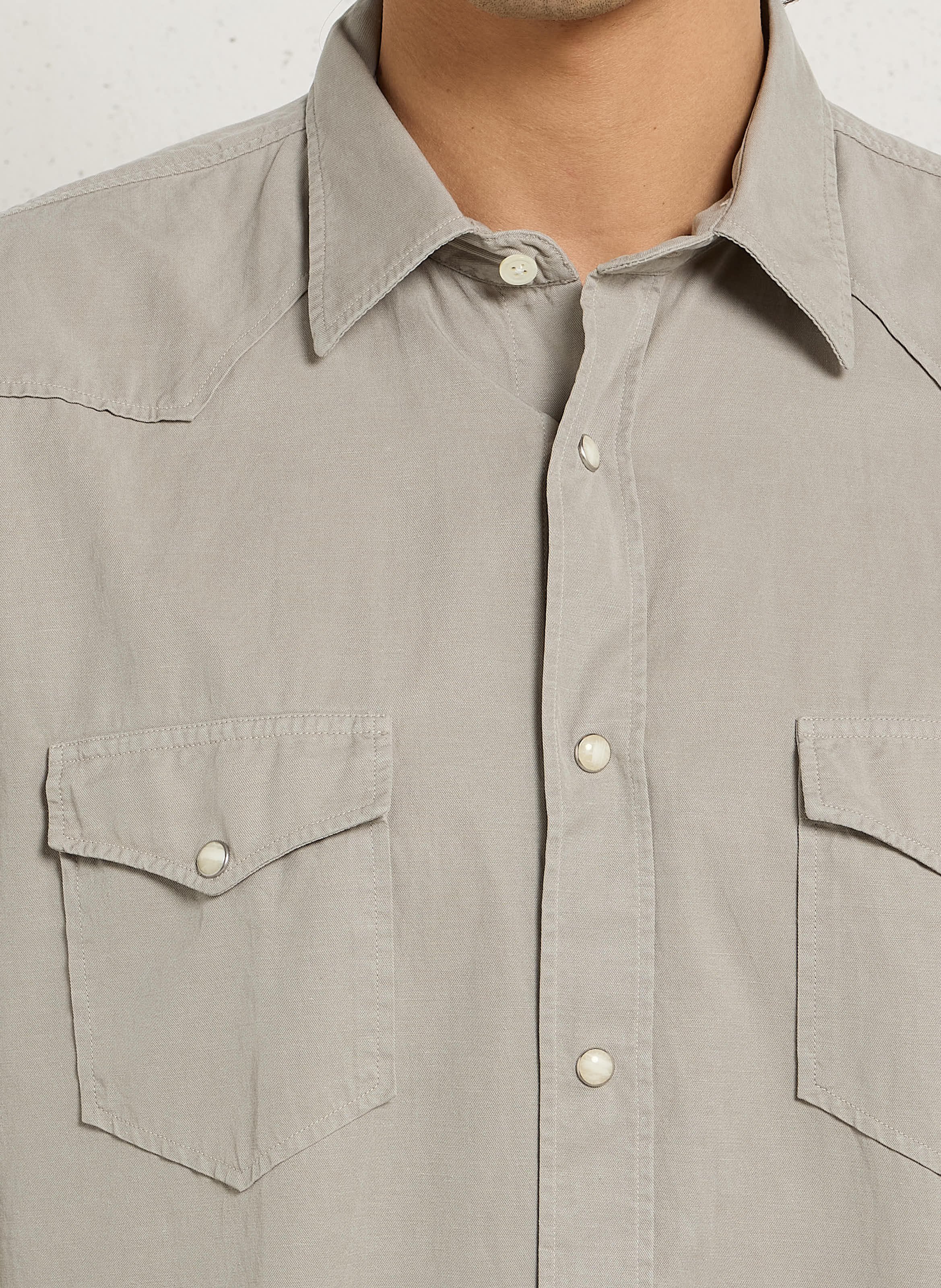 Bedrucktes Hemd mit klassischem Kragen HARTFORD Beige