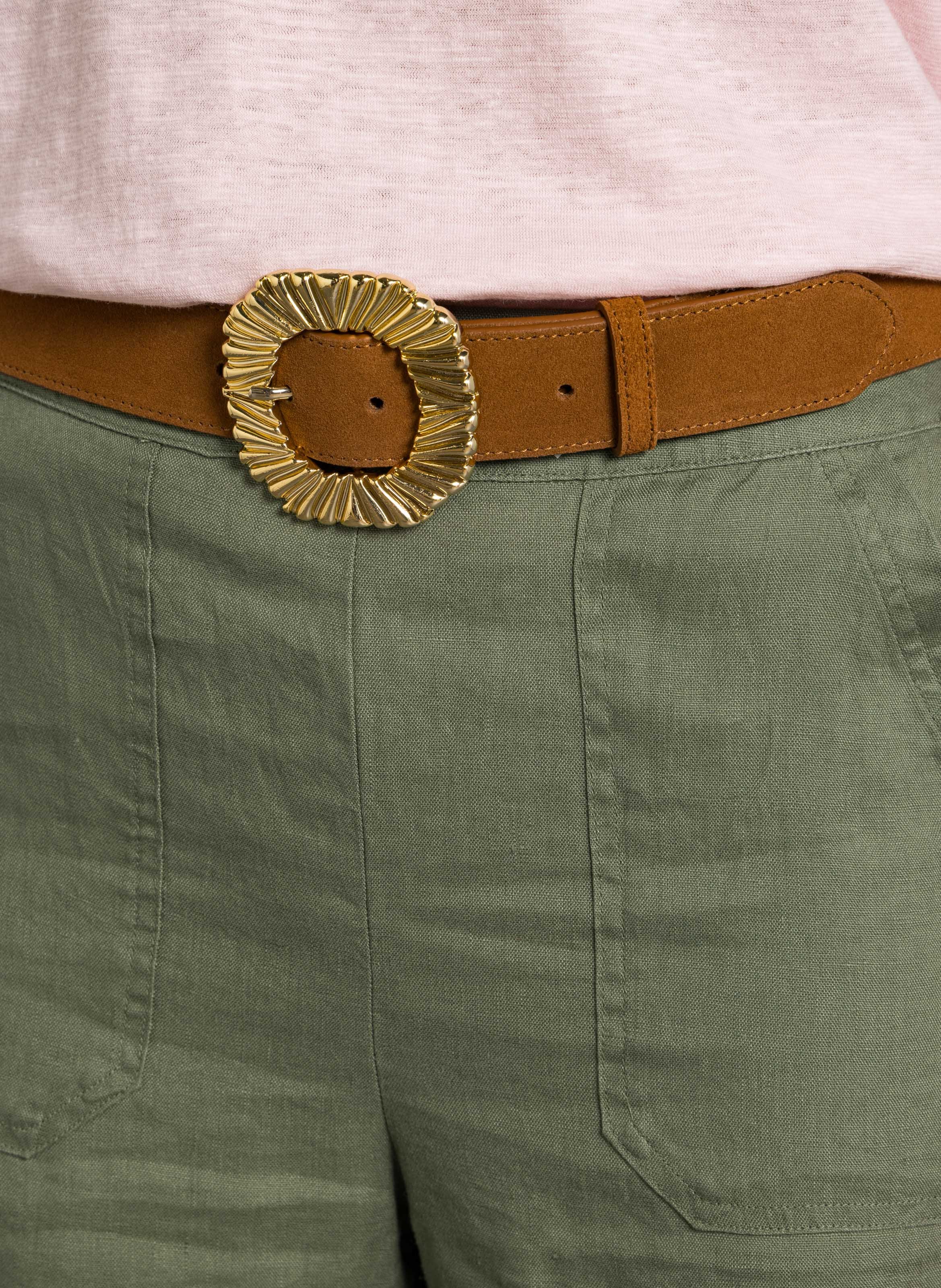 Suèdeleren riem met gesp MAISON 123 Beige