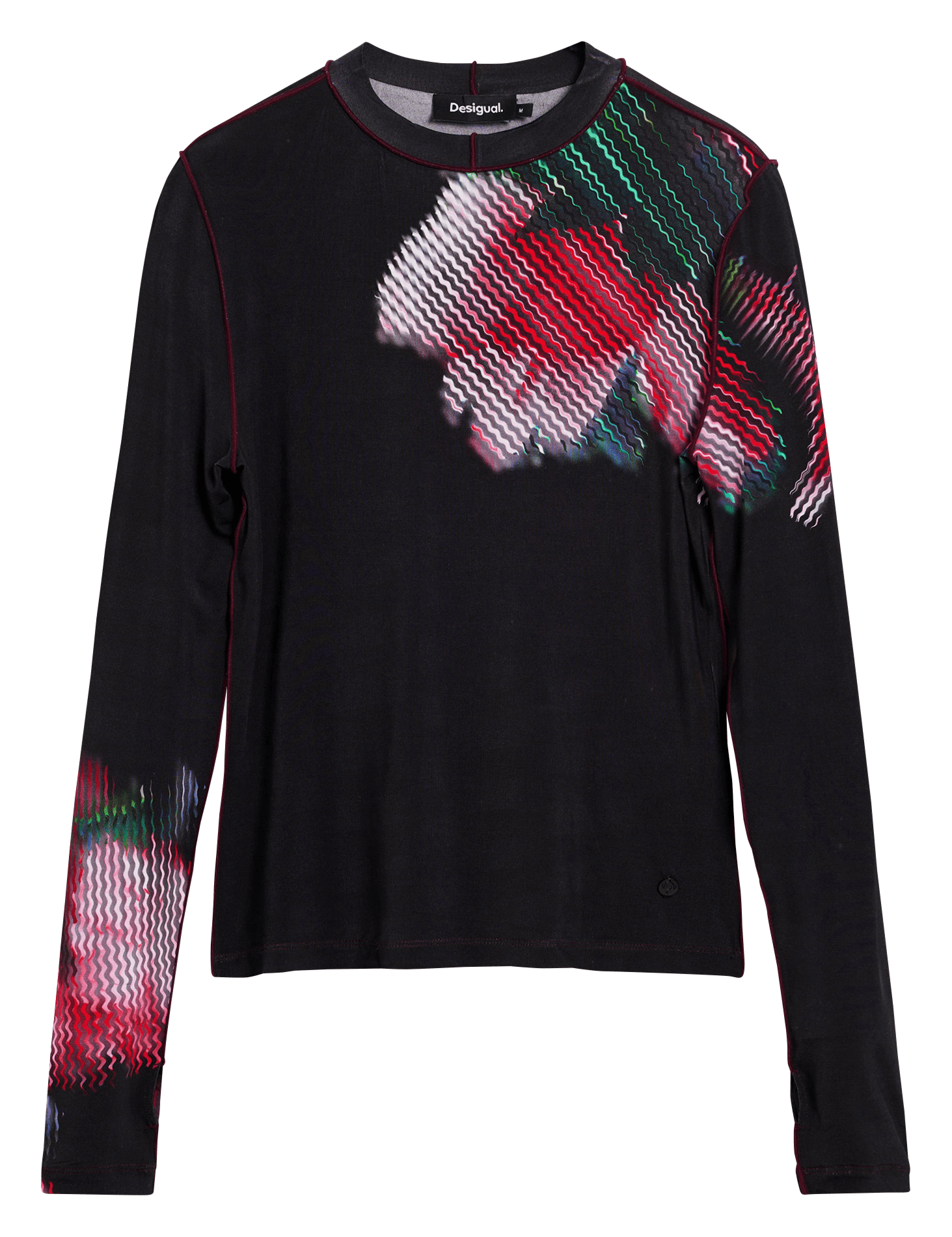 Top moulant col rond DESIGUAL Noir