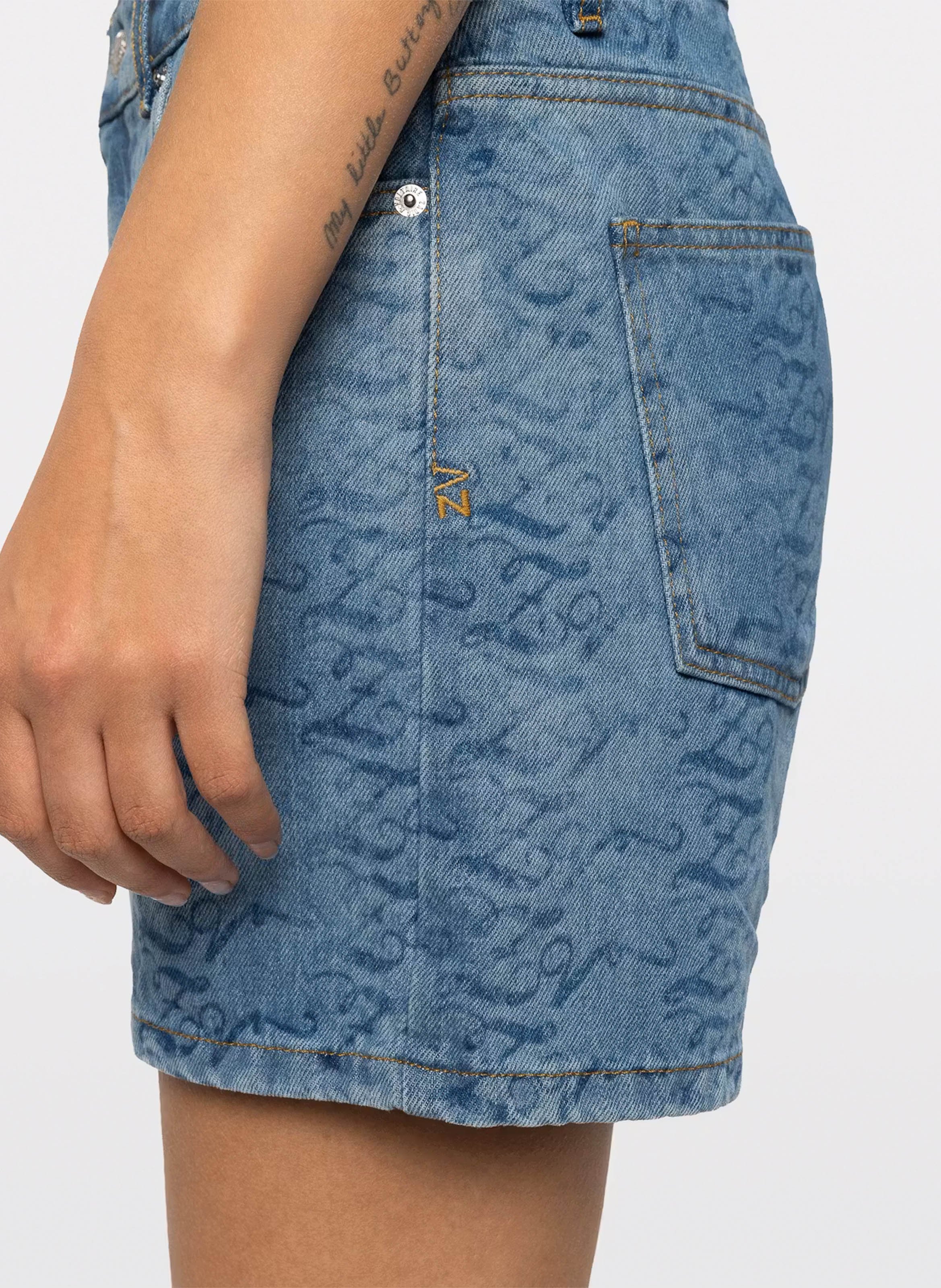 Short droit en jacquard denim ZADIG&VOLTAIRE Bleu