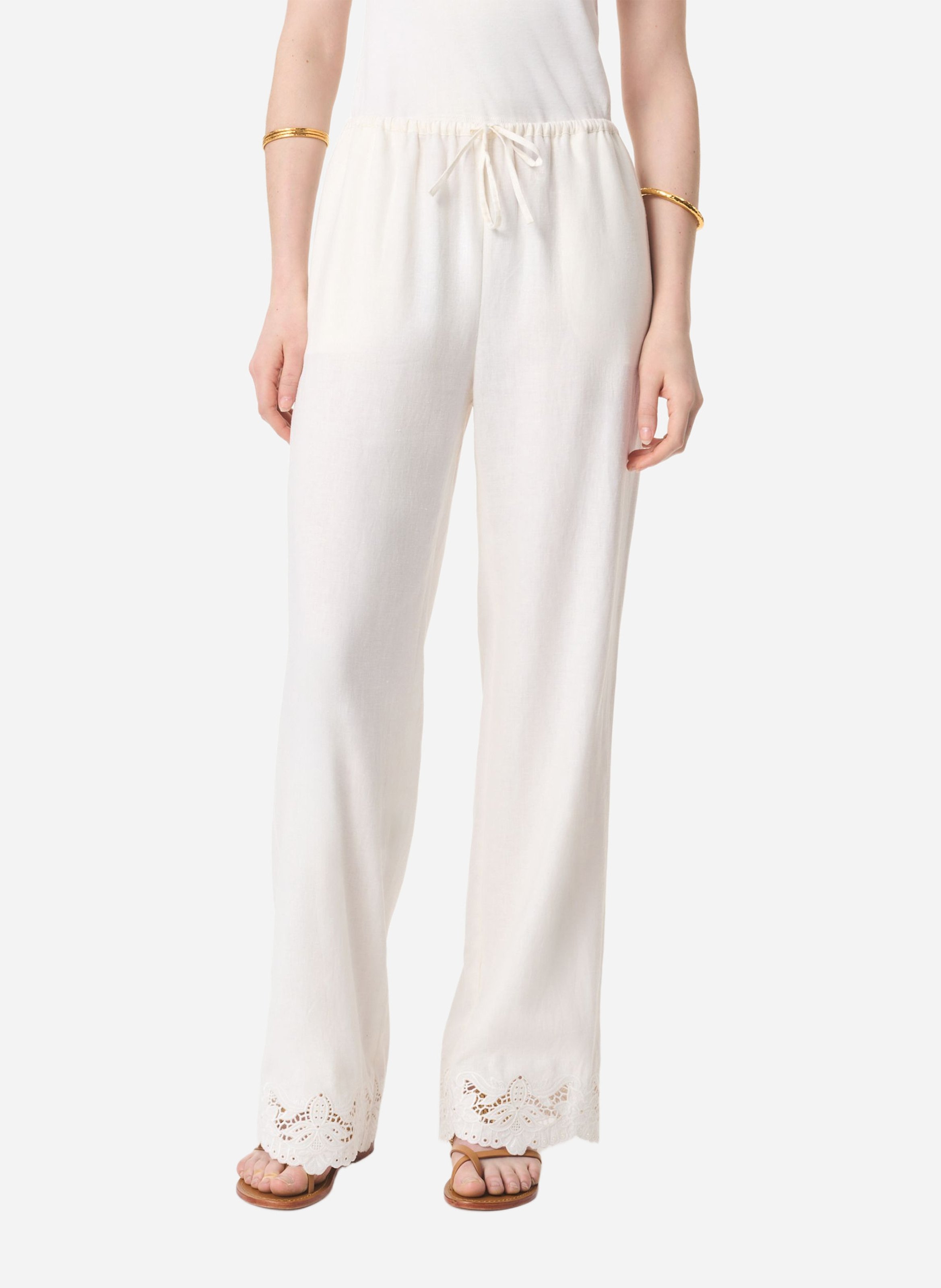 Pantalon droit fluide uni VANESSA BRUNO Blanc