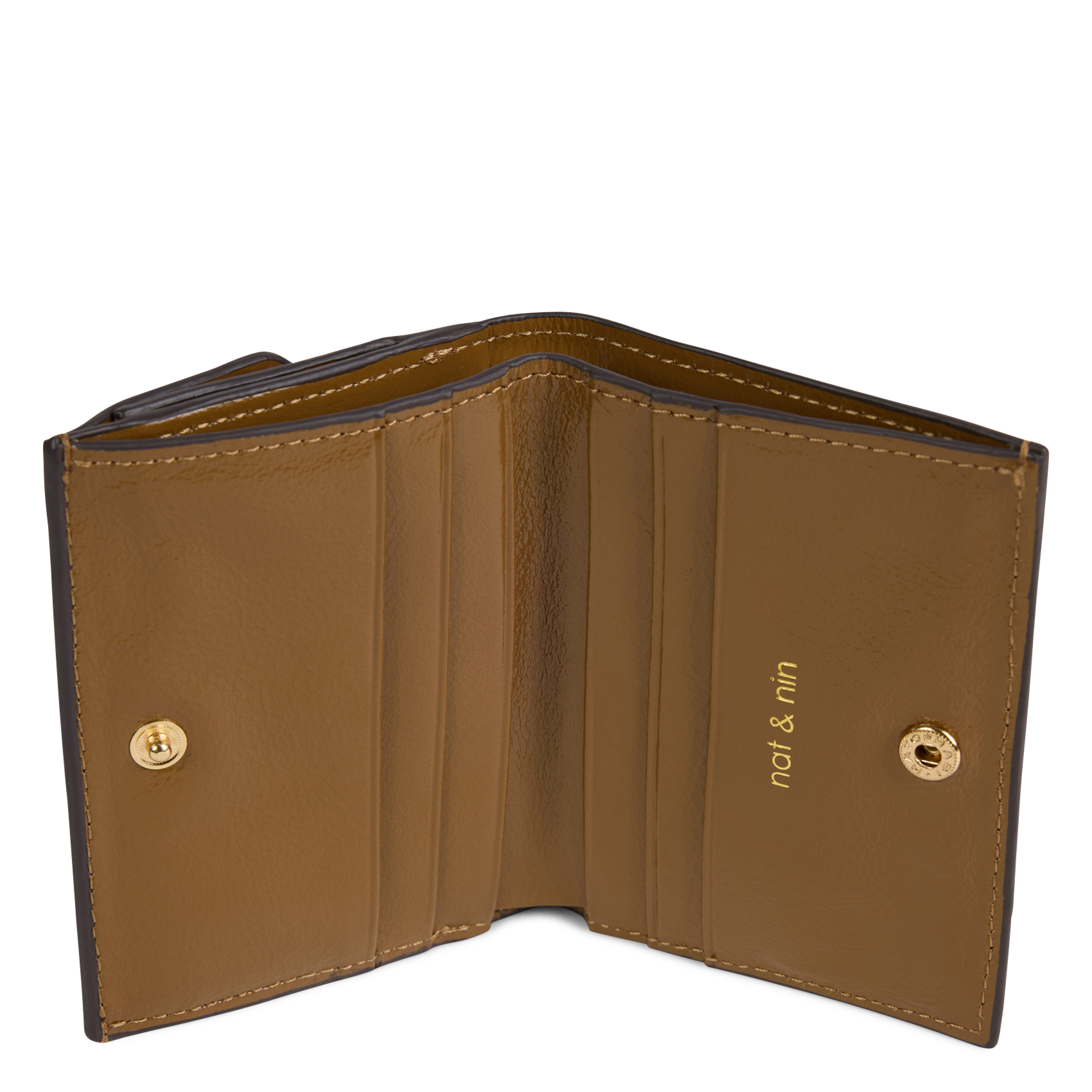 Portefeuille en cuir NAT & NIN Marron