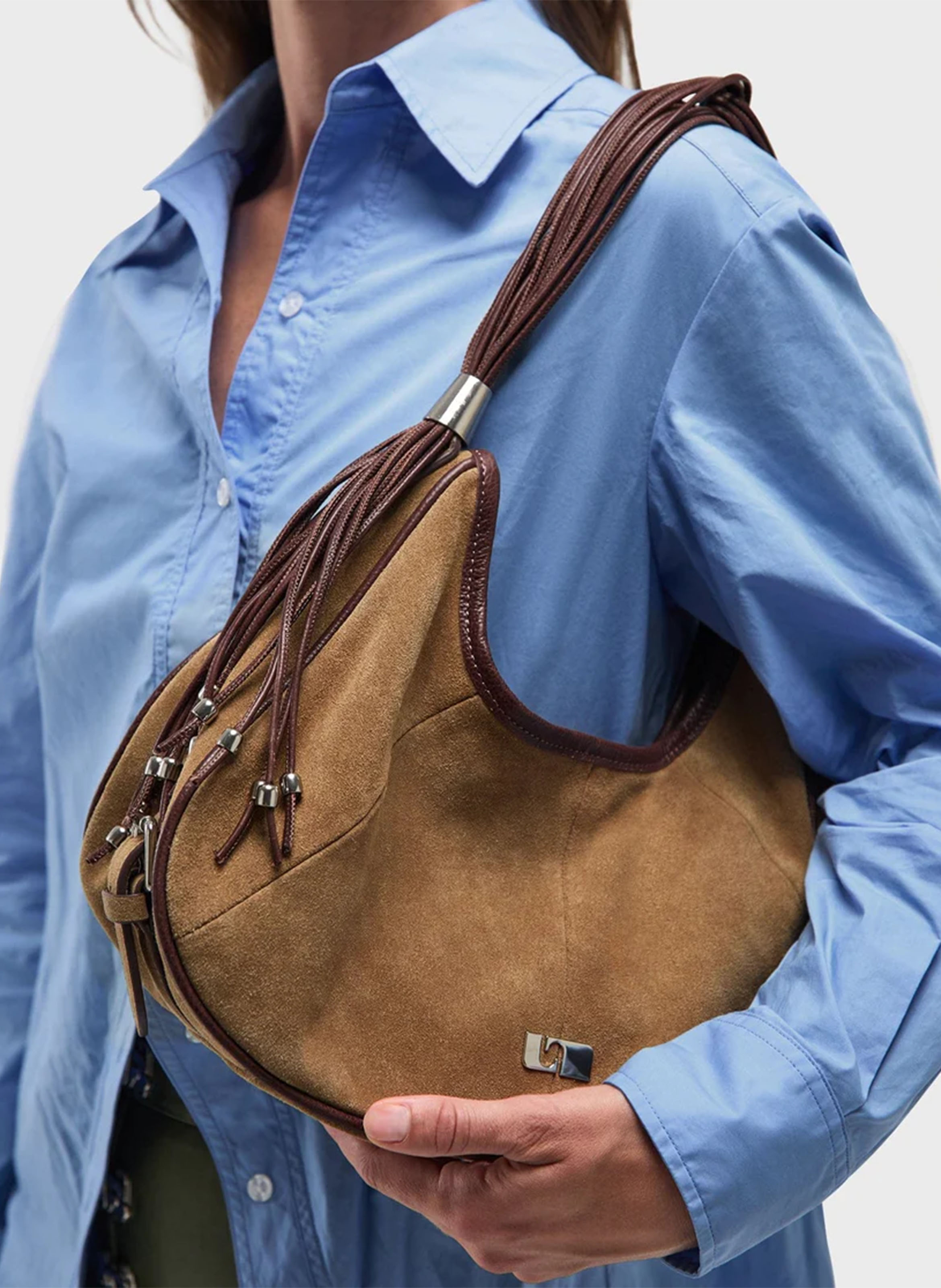 Sac porté  épaule en coton LAAGAM Beige