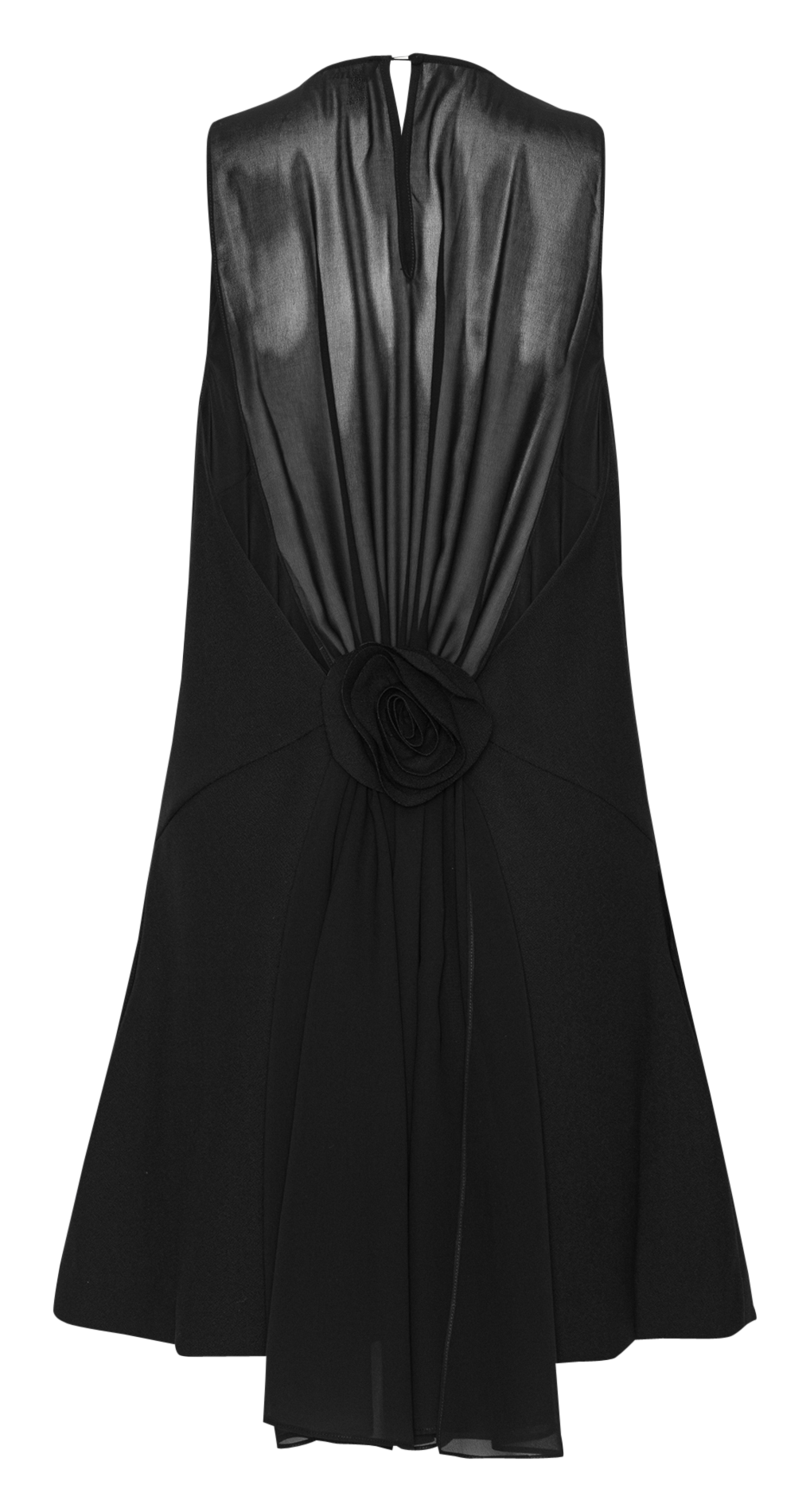 Short round-neck dress ROTATE Black
