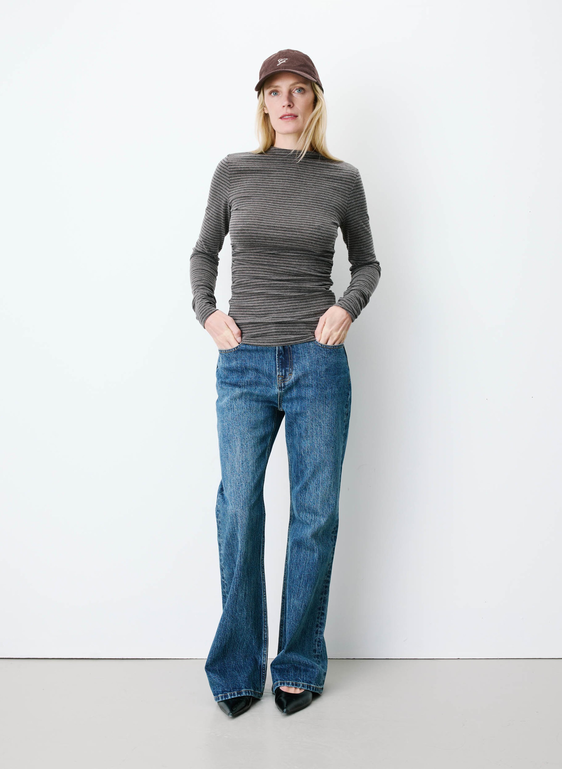 T-shirt manches longues moulant GRACE ET MILA Noir