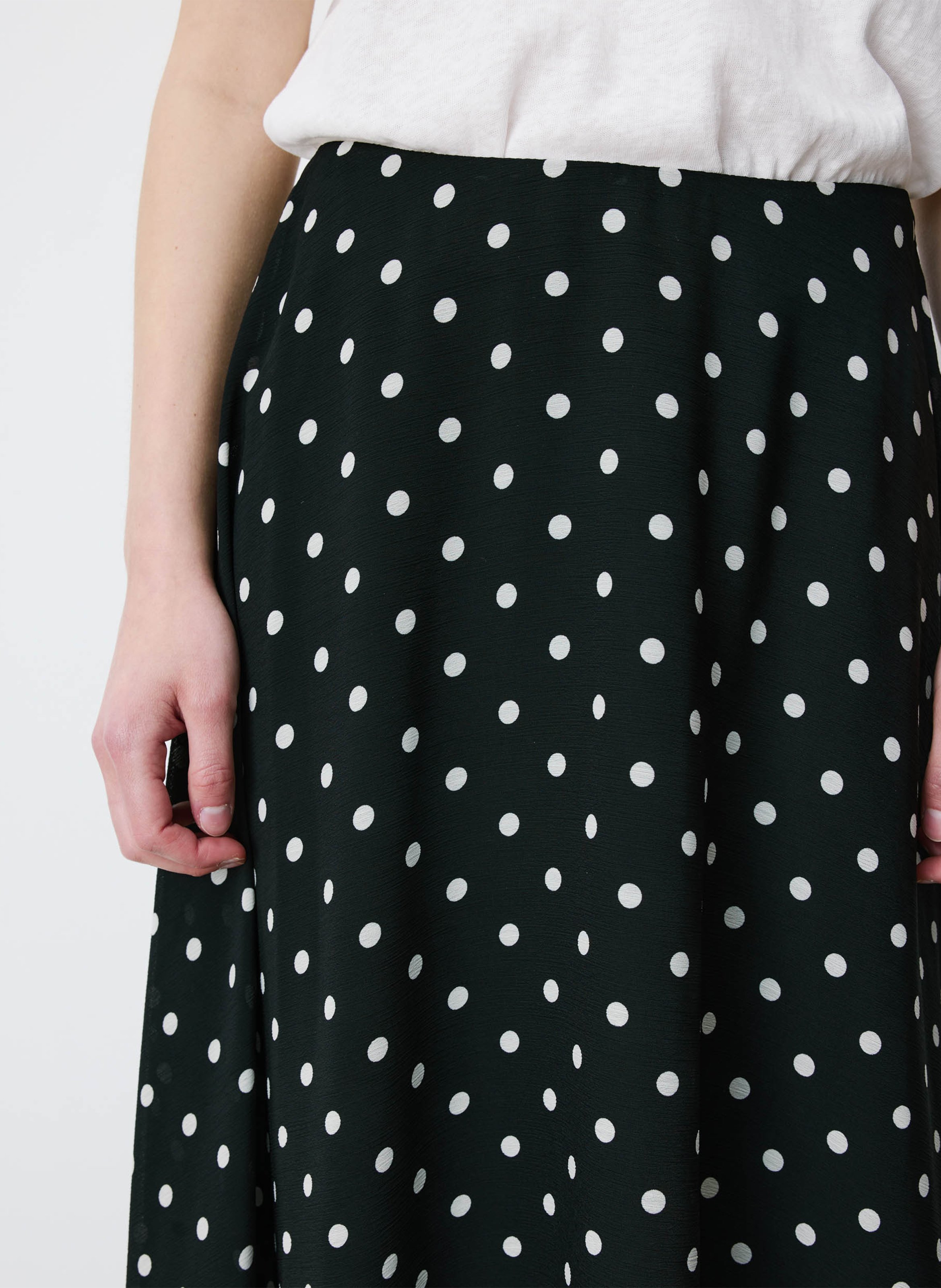 Lange rok met stippenmotief GRACE ET MILA Zwart