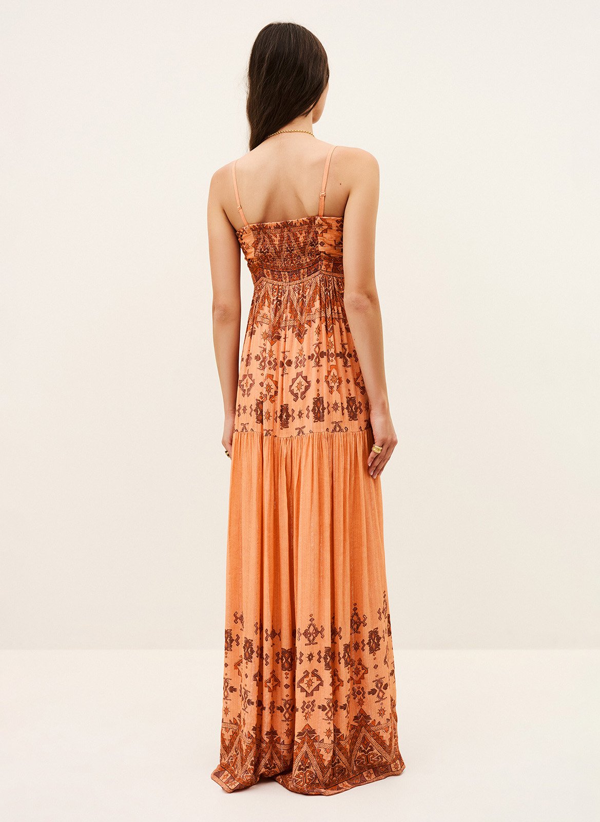 Halflange jurk met print BA&SH Oranje