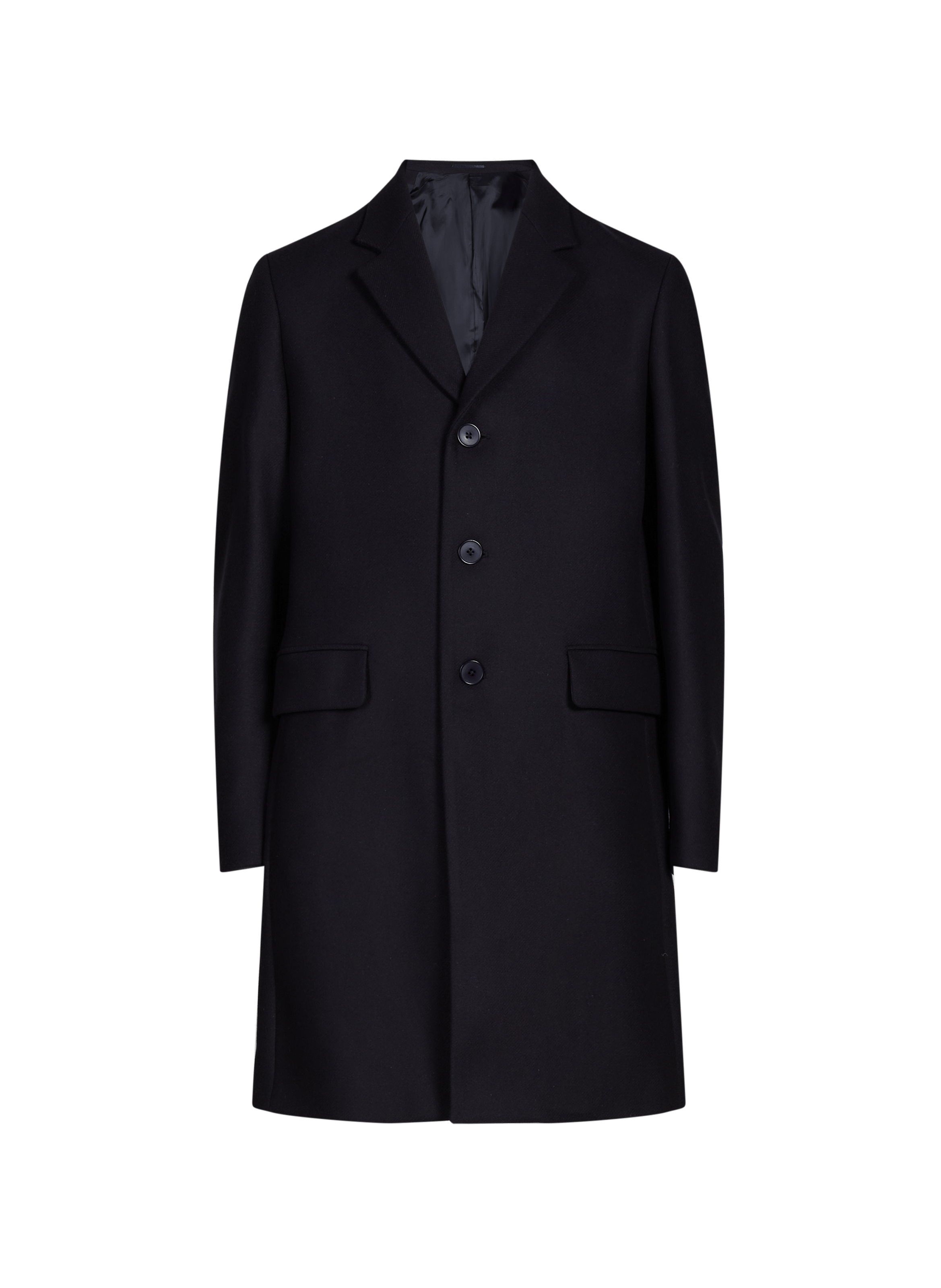 Tailored collar coat in mixed wool and cashmere blend AU PRINTEMPS PARIS Blue