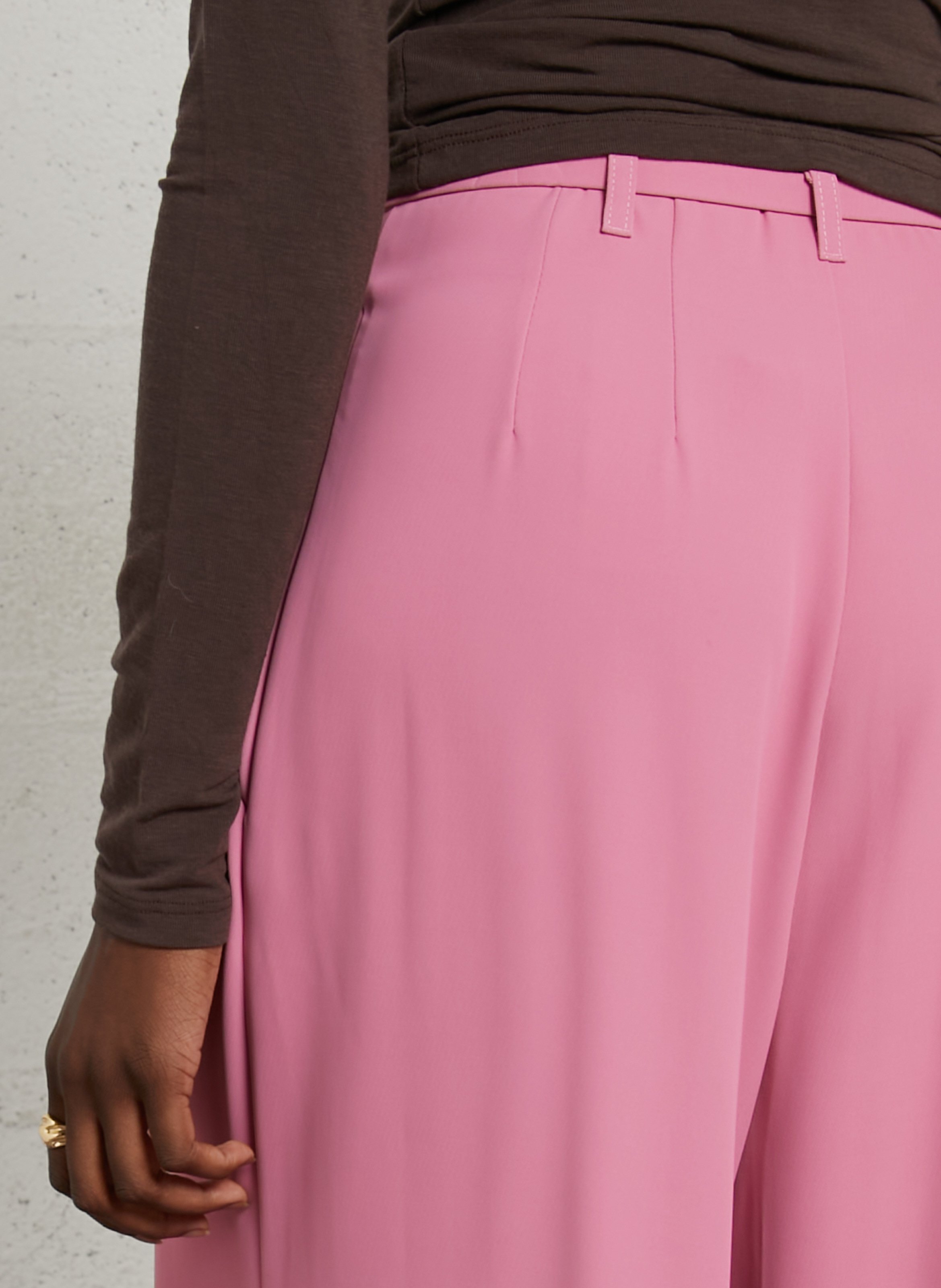 Pantalon large taille haute IMPERIAL Rose