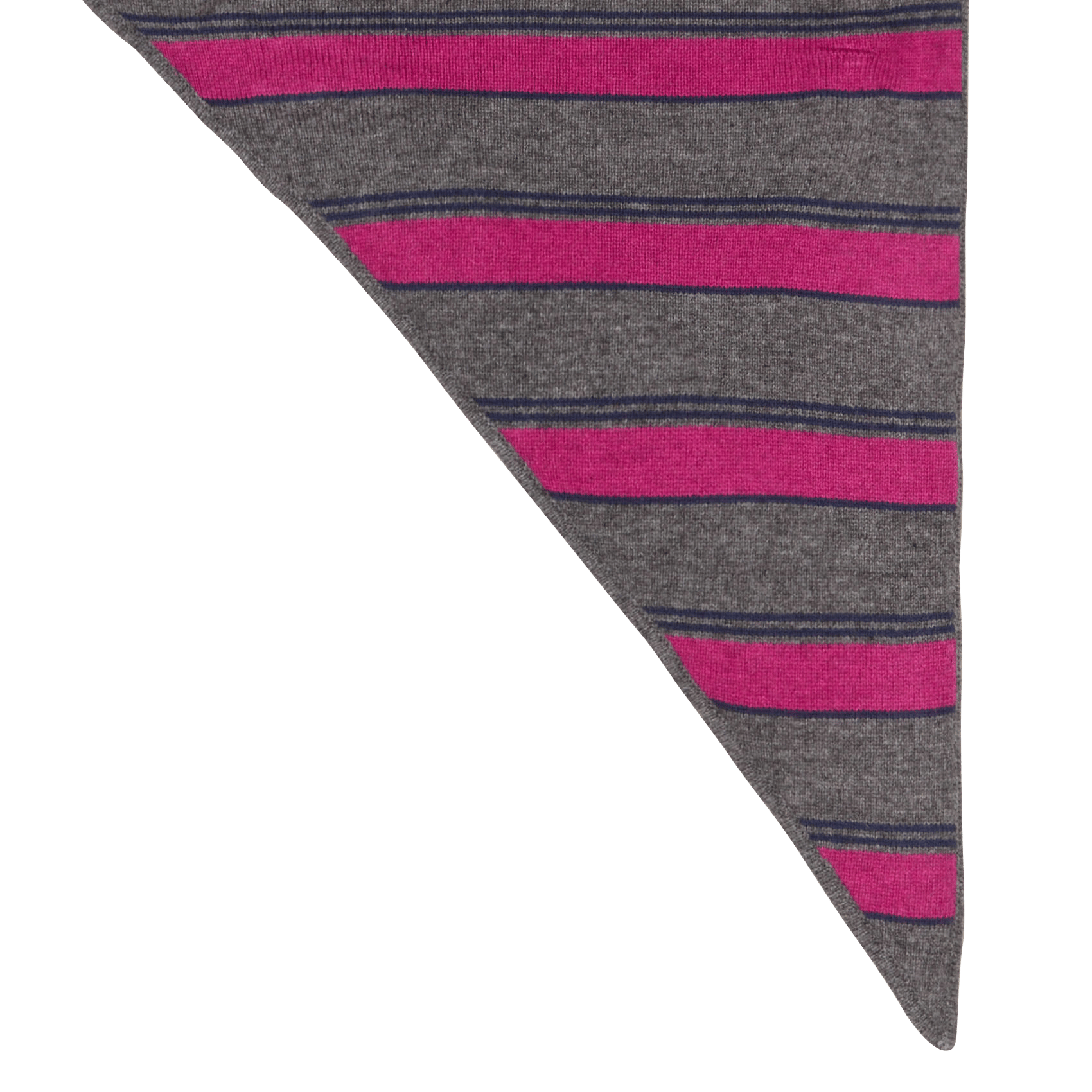 Foulard triangulaire rayé en laine mélangée NICE THINGS Gris