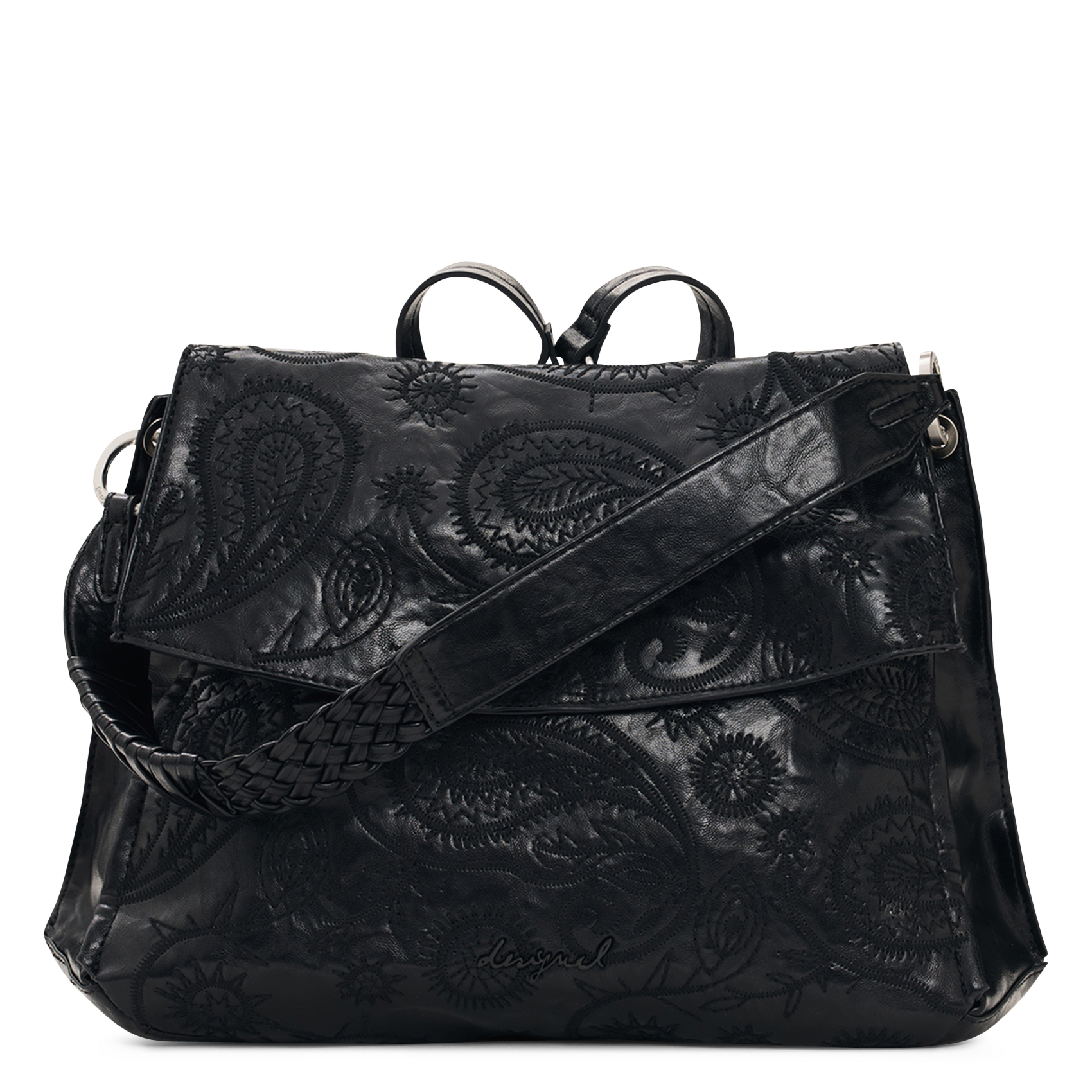 Sac à dos brodé DESIGUAL Noir