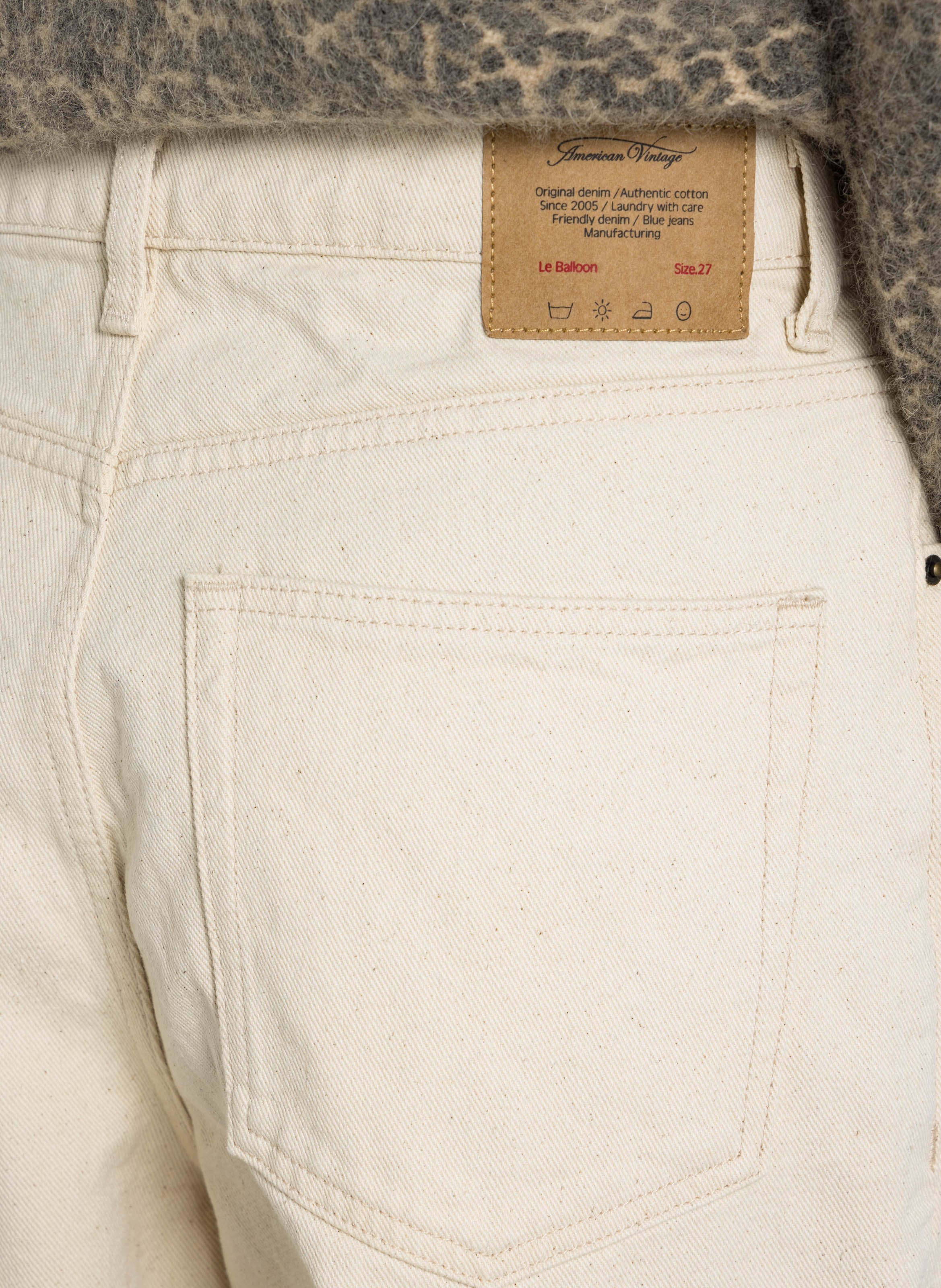 Ballonjeans aus Baumwolle AMERICAN VINTAGE Beige