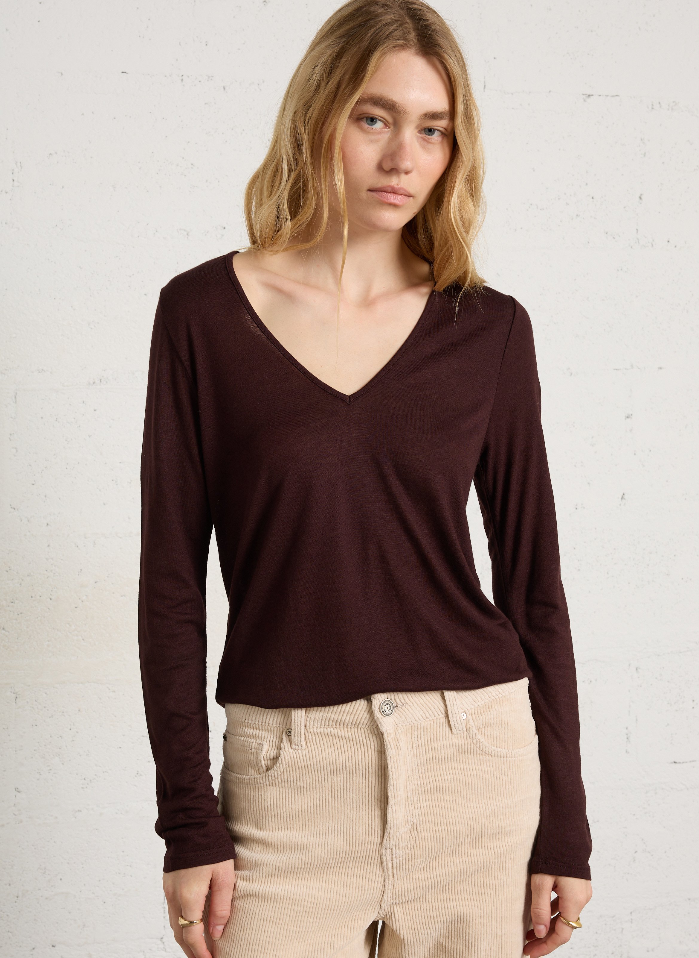 Weiter Pullover mit V-Ausschnitt SUD EXPRESS