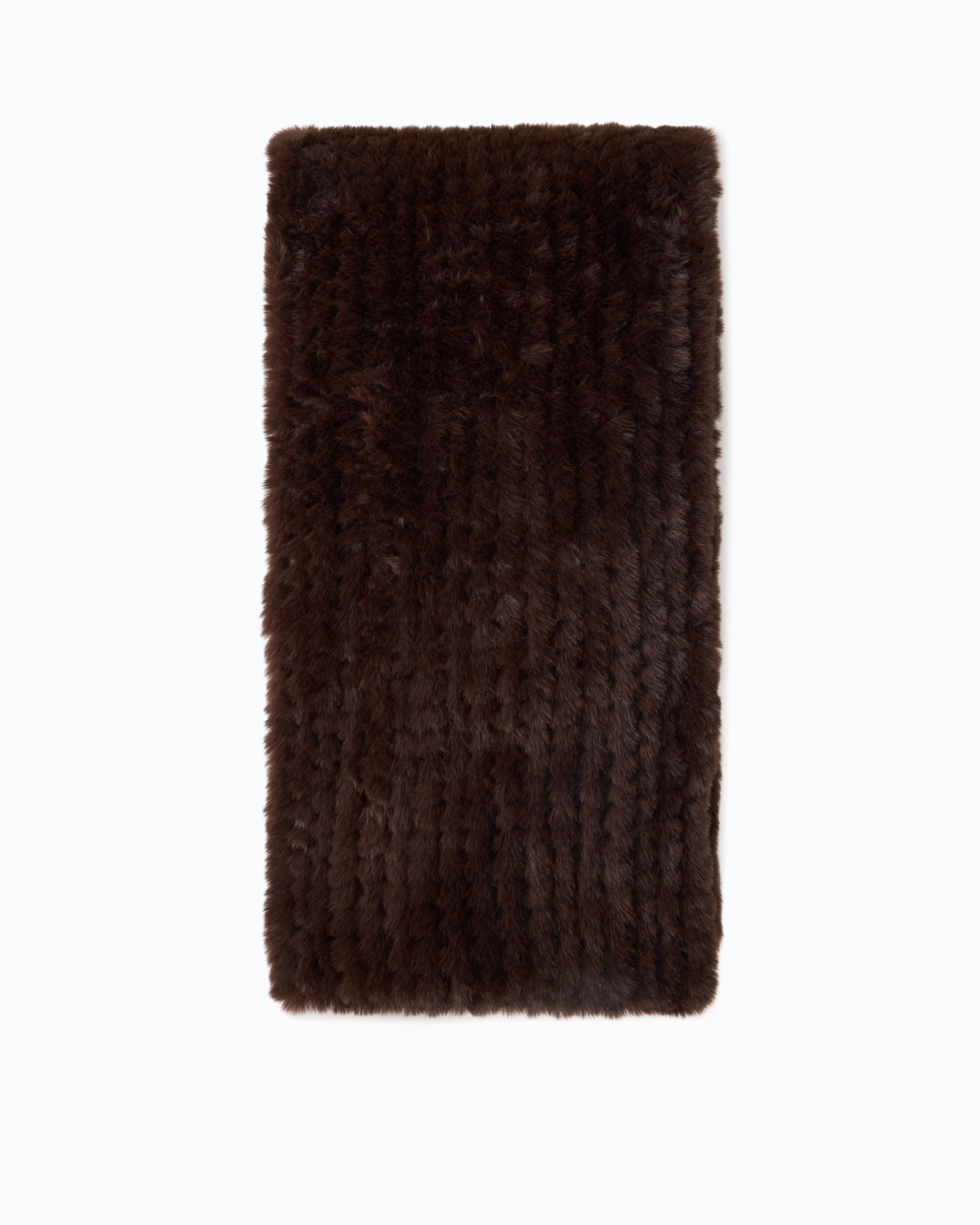 Oversized faux fur scarf PINKO Brown