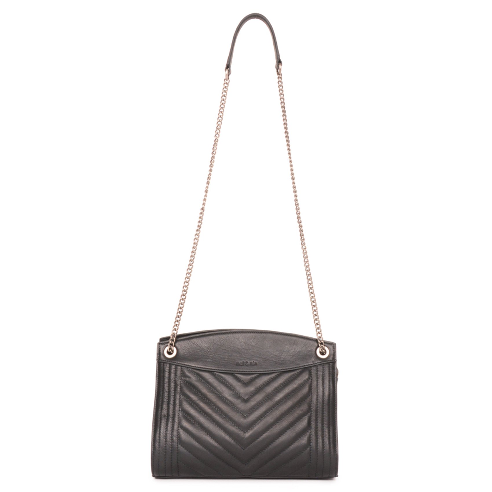 Sac matelassé en cuir NAT & NIN Noir