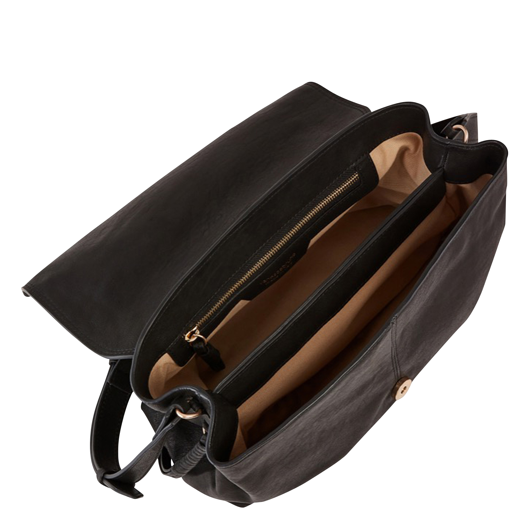 Sac bandoulière en cuir souple  VANESSA BRUNO Noir