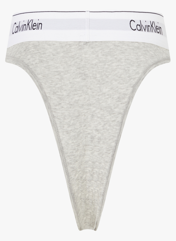 Cotton-blend Brazilian Panties Grey Heather Calvin Klein Underwear - Women