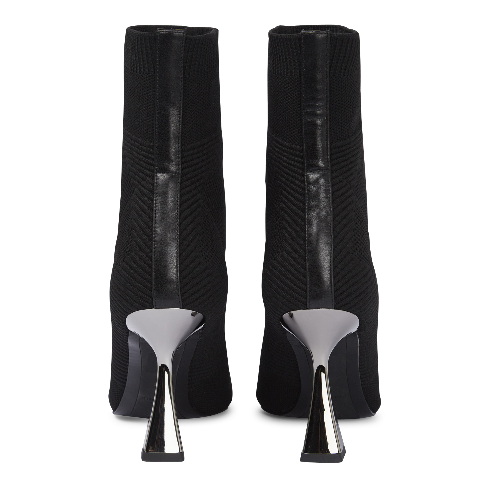 Pointed heeled mid-calf boots KARL LAGERFELD Black