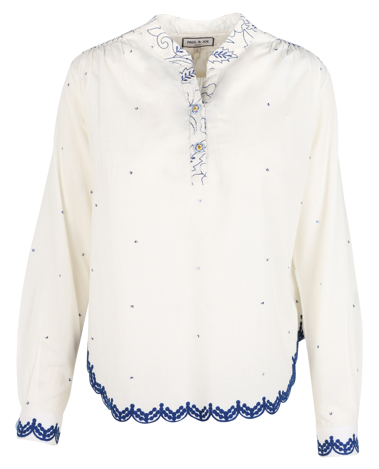Embroidered cotton blouse PAUL AND JOE White