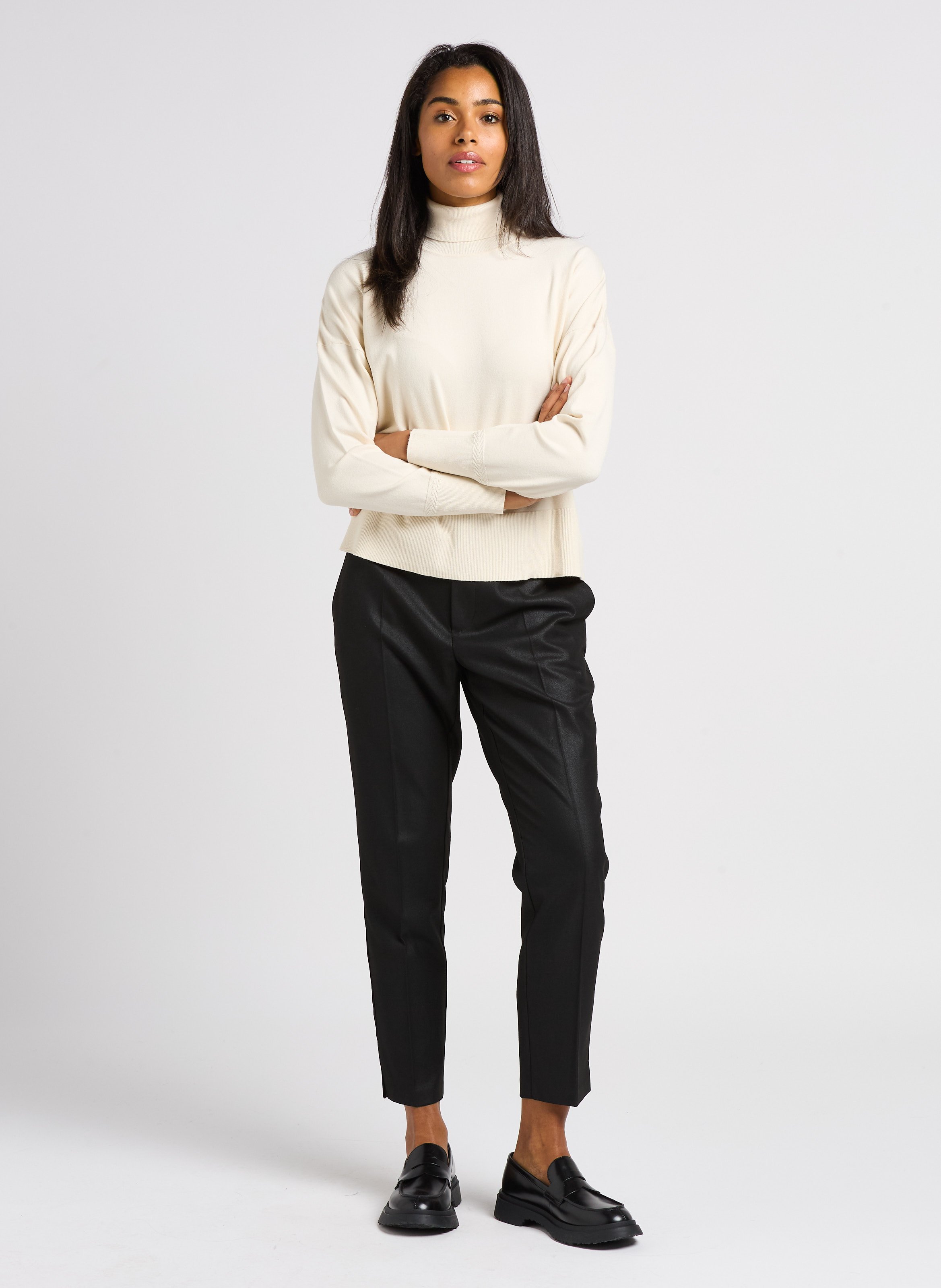 Pull ample col roulé  ONE STEP Beige