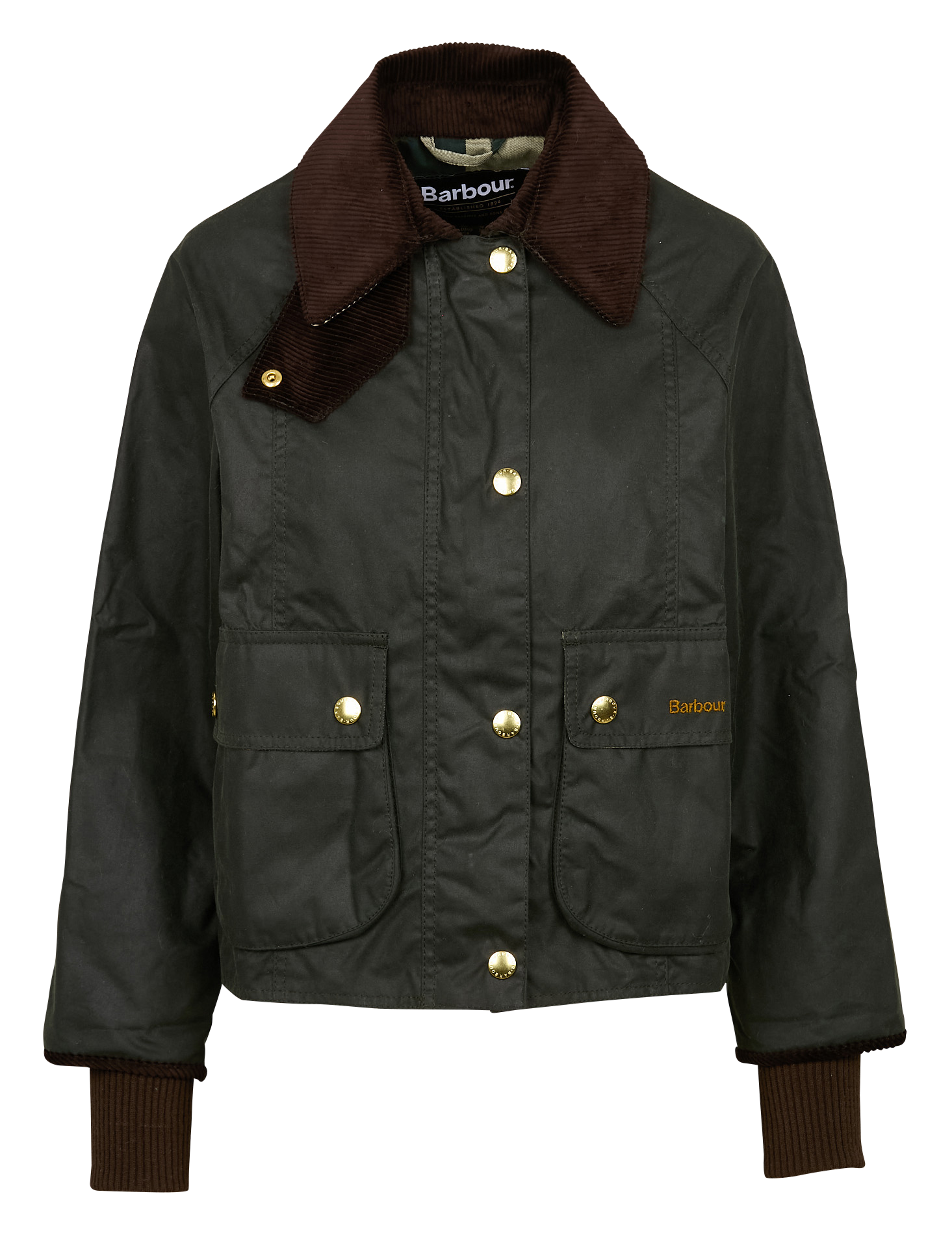 Loose-fit cotton jacket with classic collar BARBOUR Green