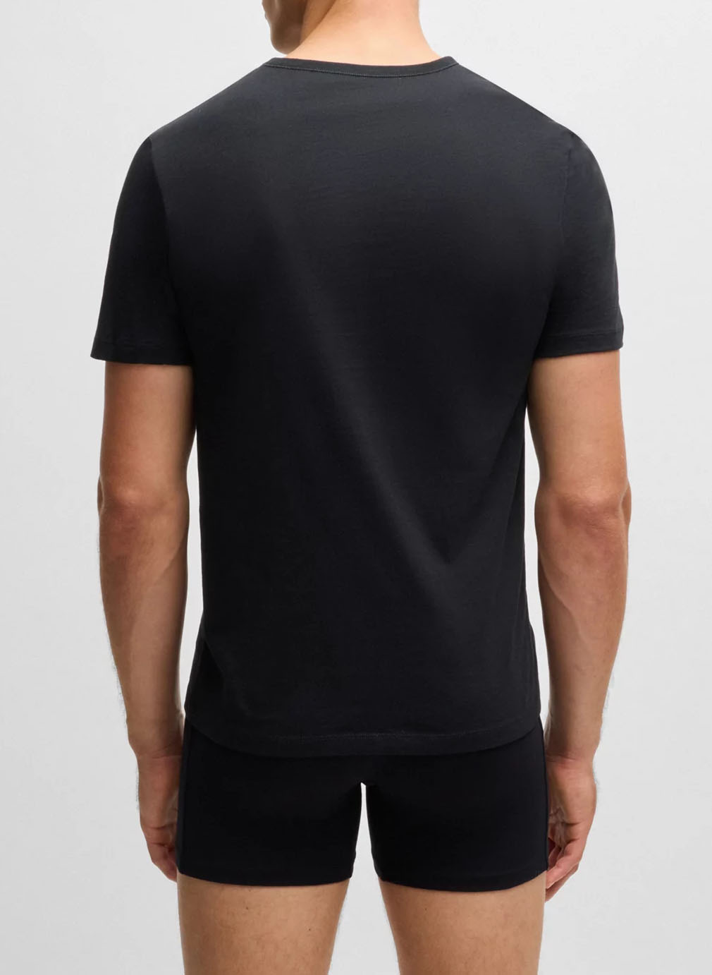 Pack of 3 cotton embroidered V-neck T-shirts BOSS Blue