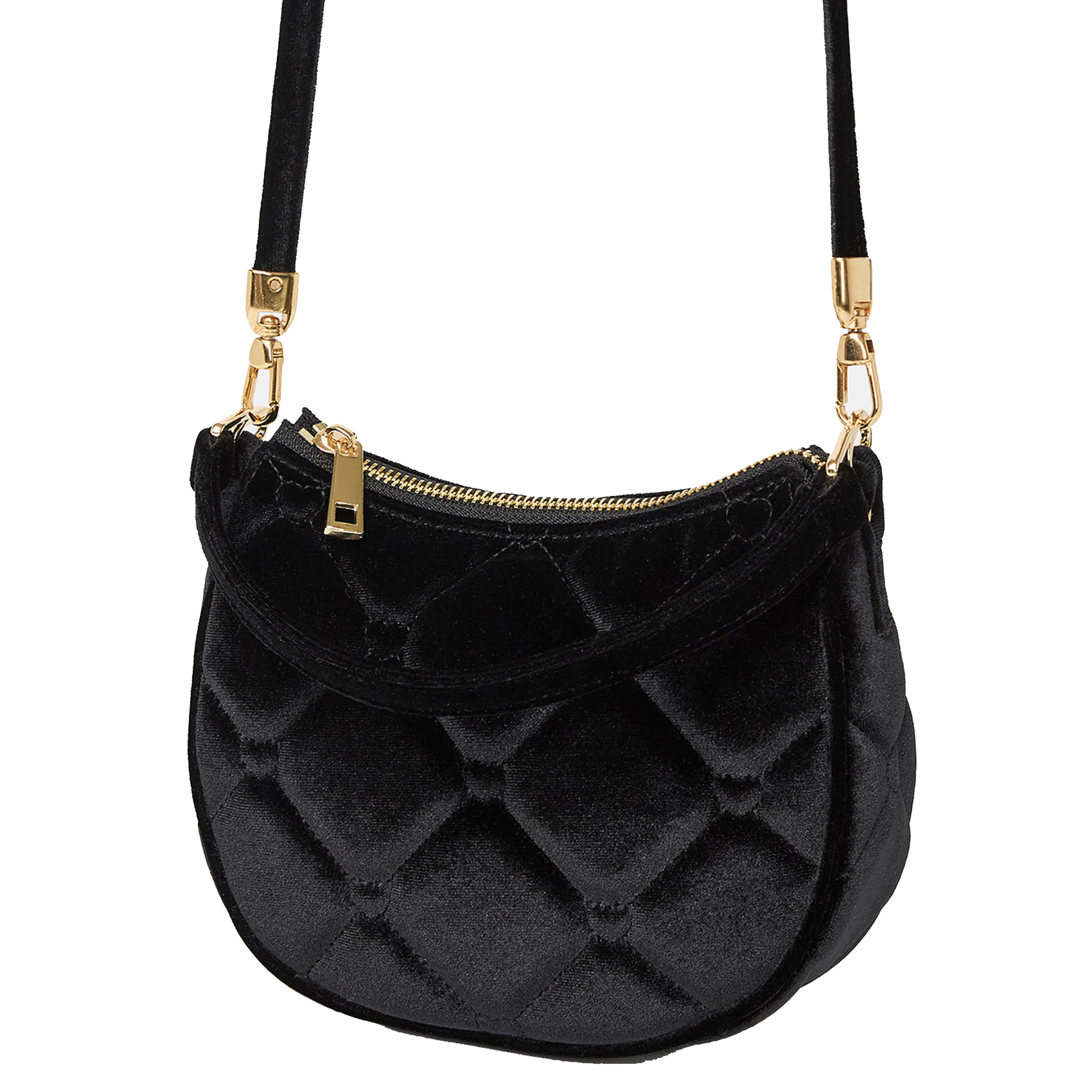 Baguettetasche aus Velours TARA JARMON Schwarz